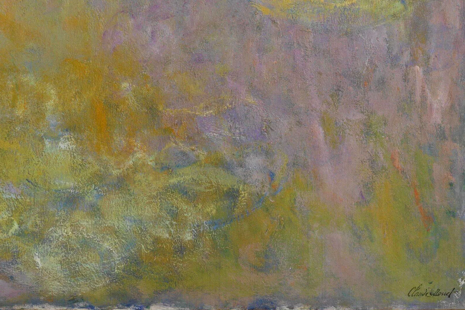 印象派莫奈《睡莲》局部 (6)