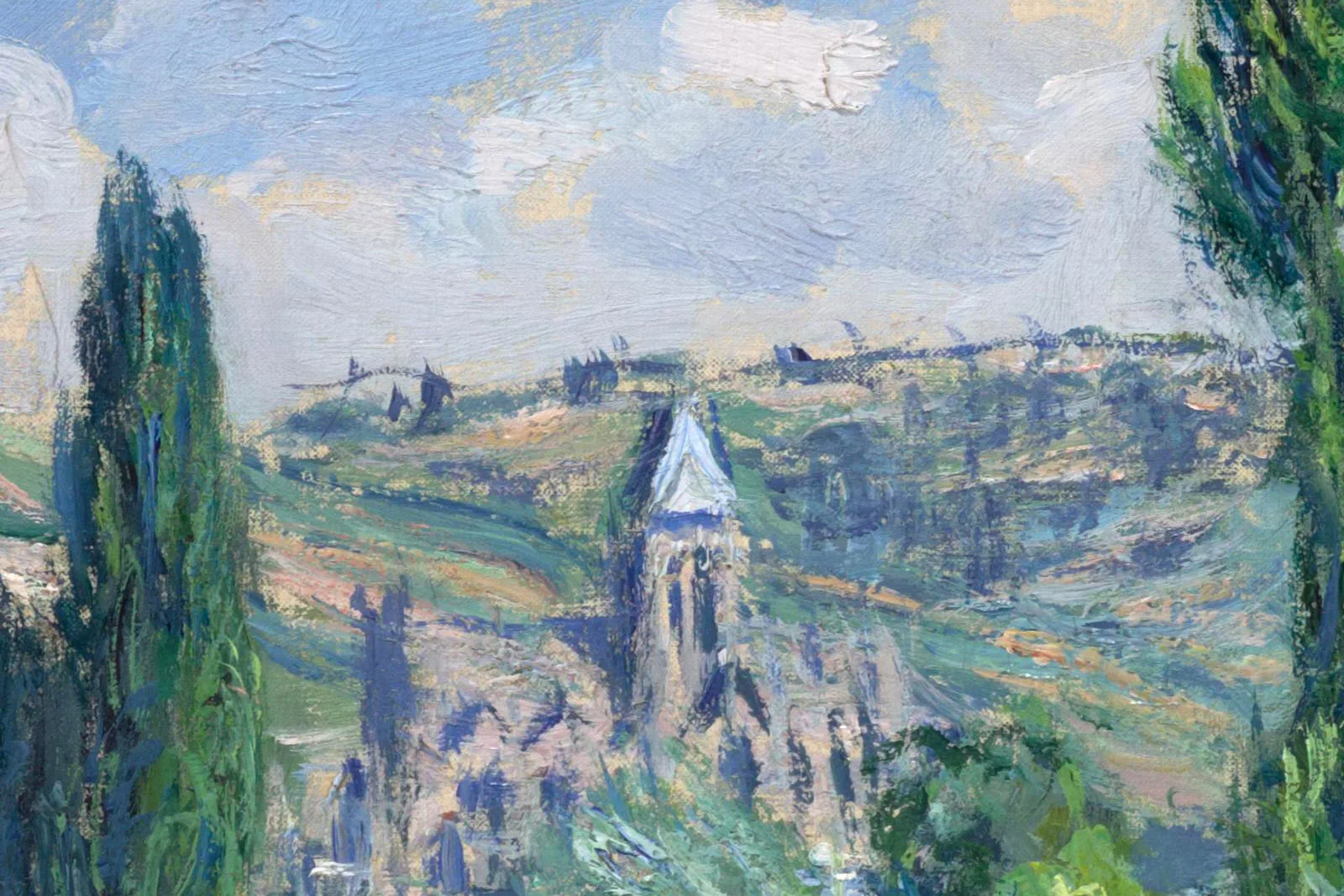 印象派莫奈油画风景《维特伊圣马丁岛小径》局部 (2)