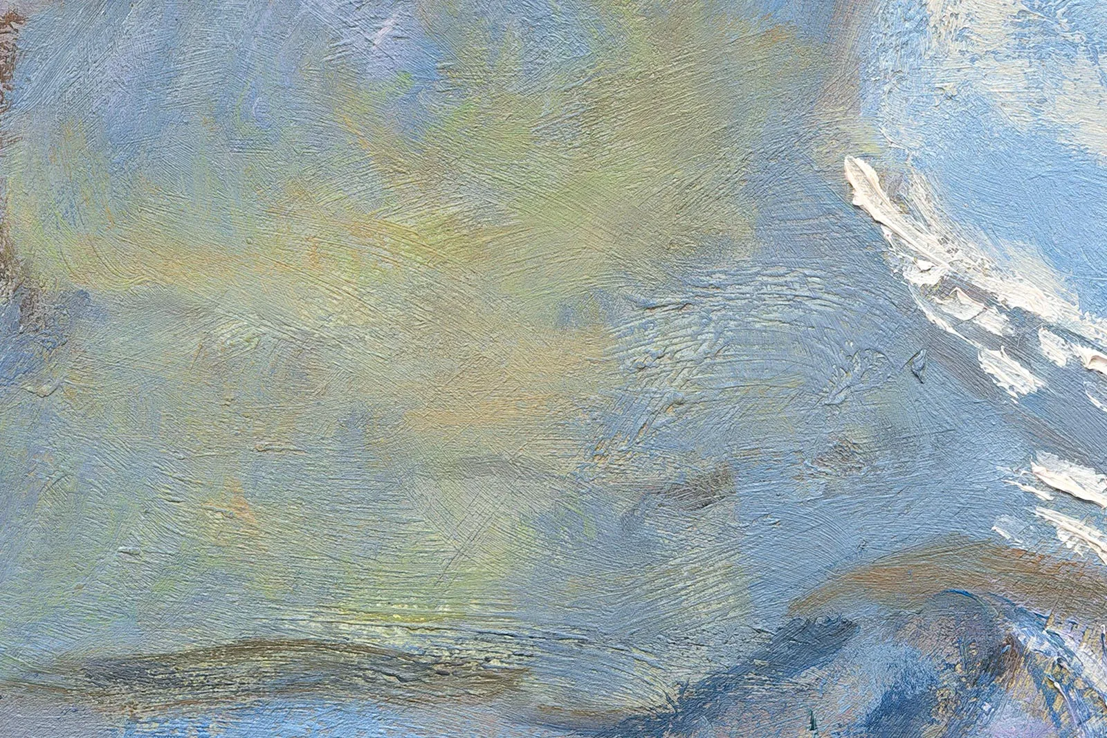 莫奈油画《撑阳伞的女人 - 莫奈夫人和她的儿子》超高清大图局部 (6)