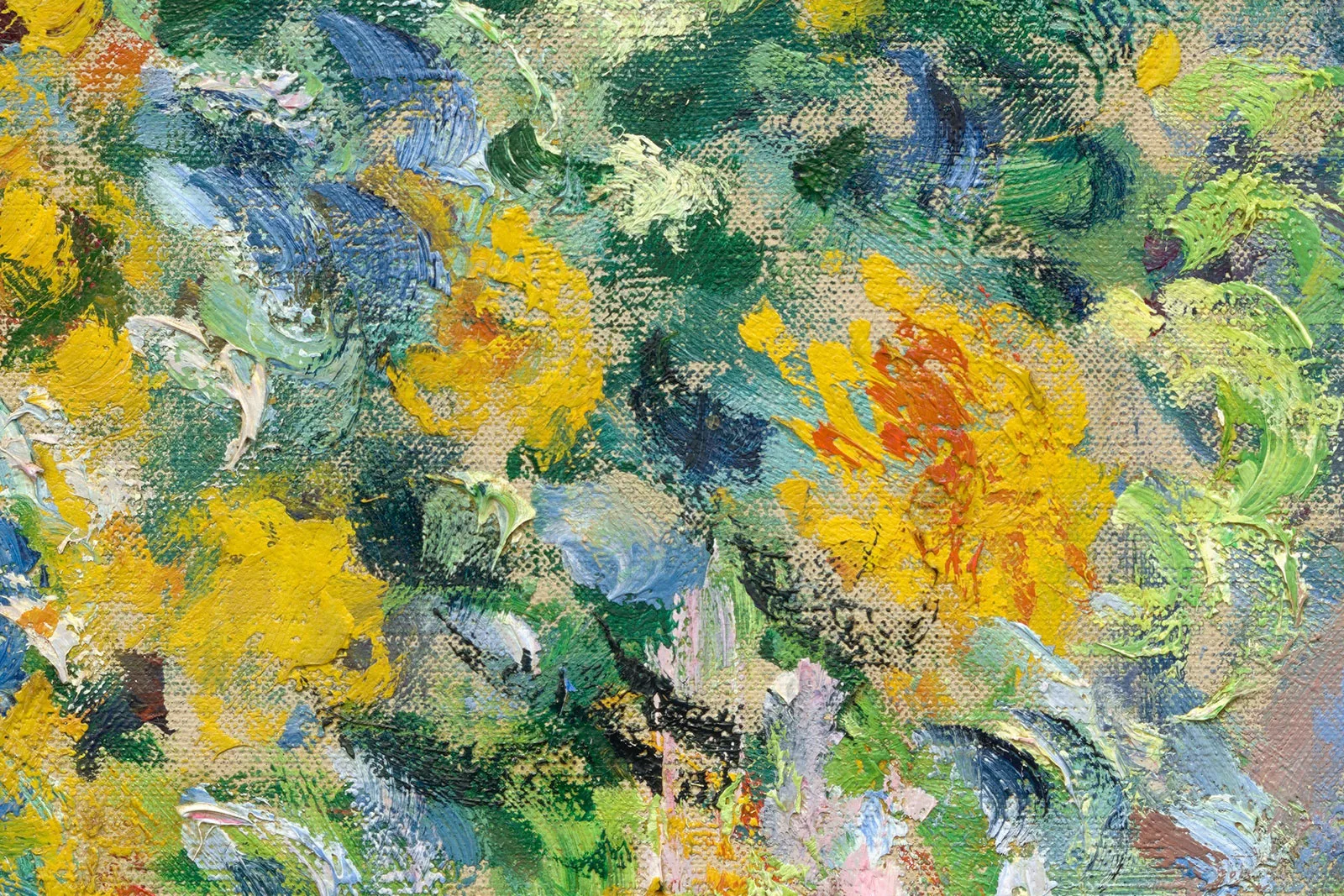 印象派莫奈油画作品《维特伊的艺术家花园》高清大图局部 (10)