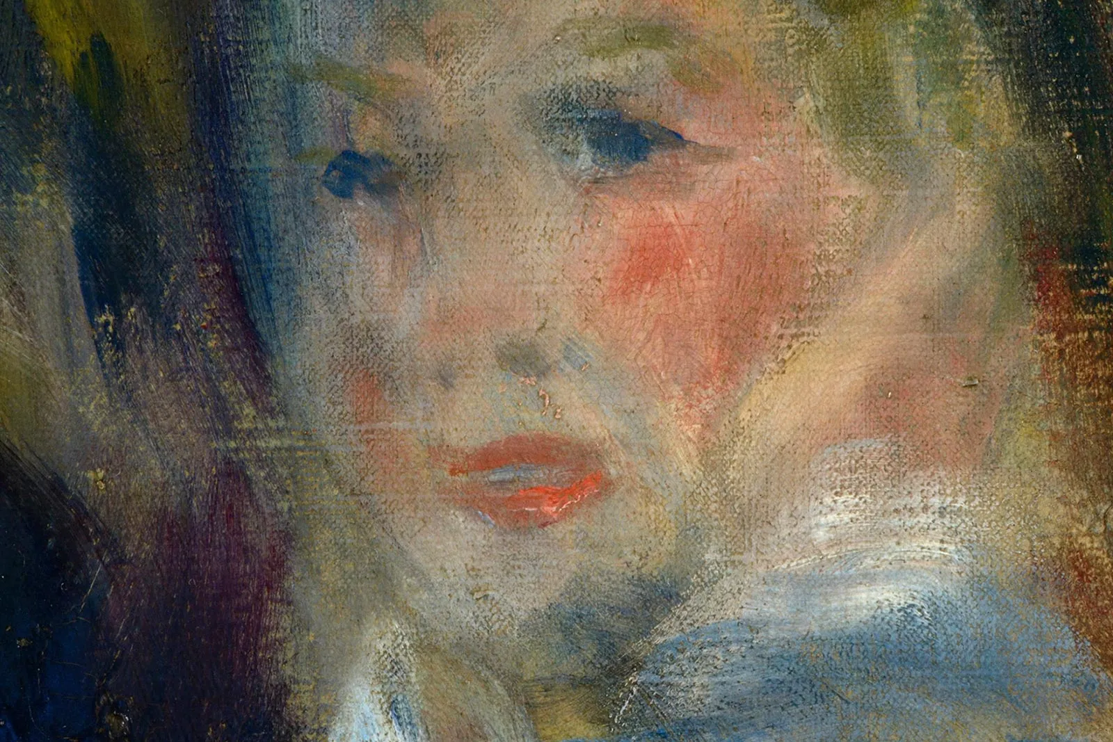 雷诺阿《红磨坊的舞会》超高清大图局部细节 (8)