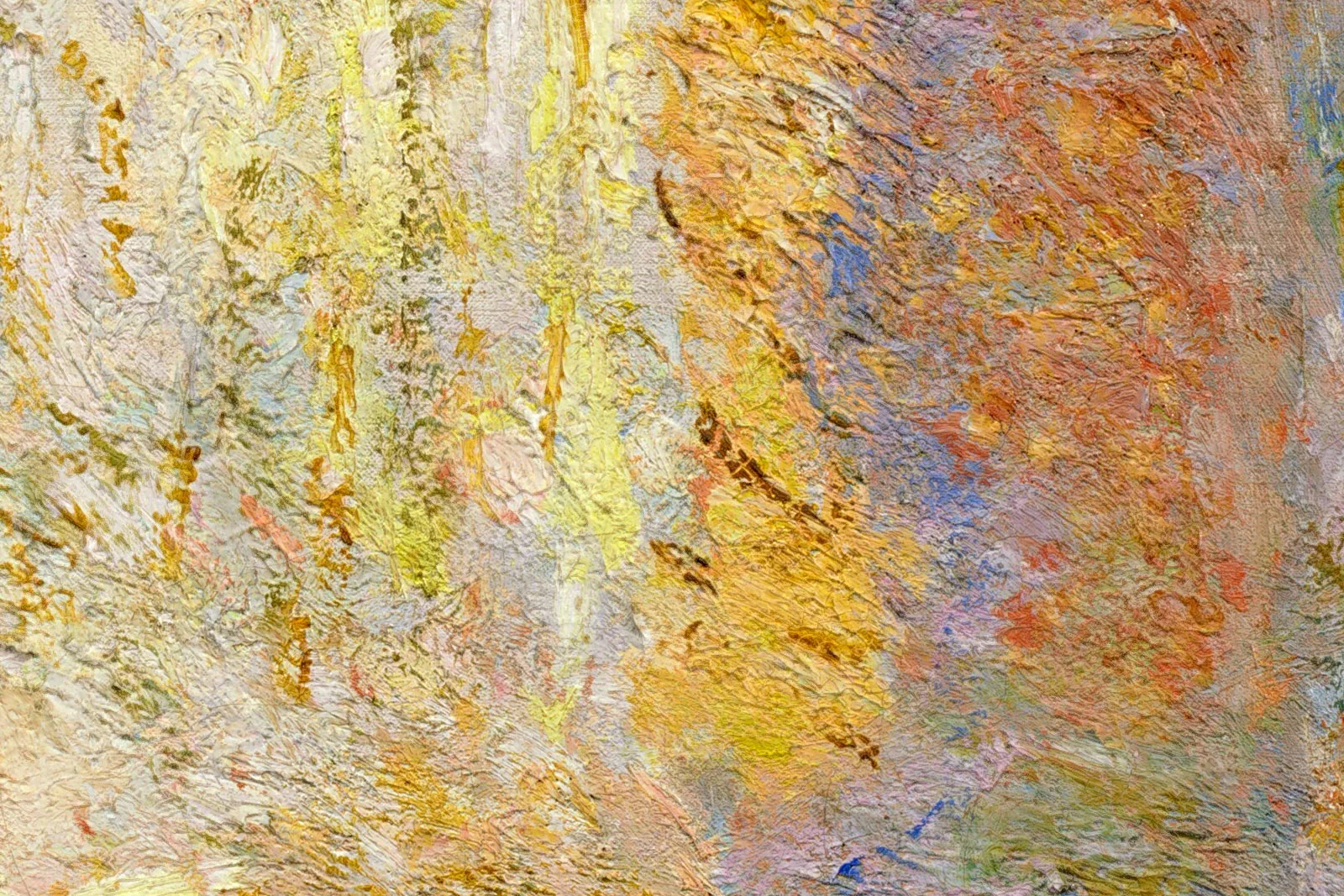 印象派莫奈作品《阳光下的鲁昂大教堂西立面》局部 (5)