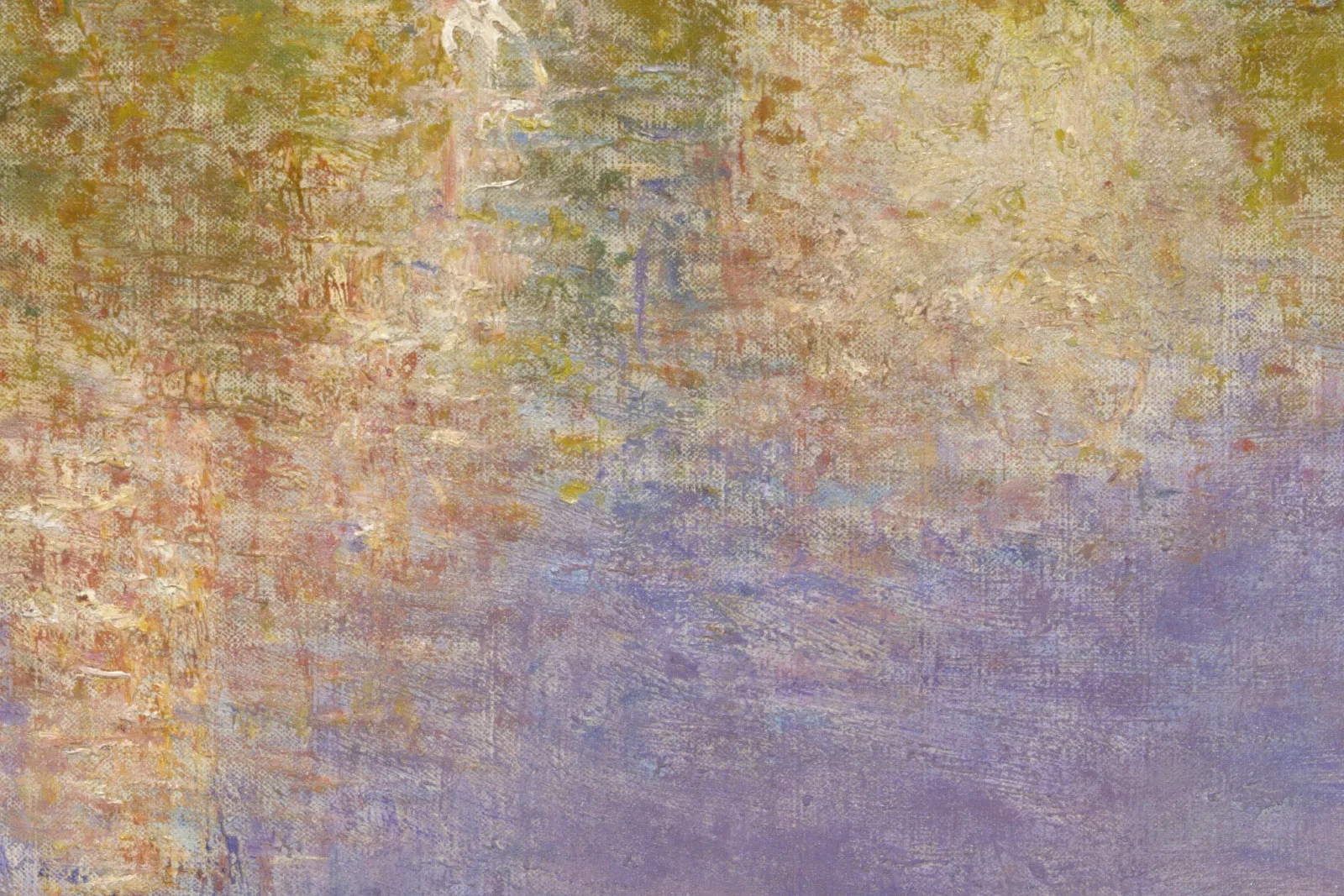 印象派莫奈油画《维特伊风景》局部 (4)