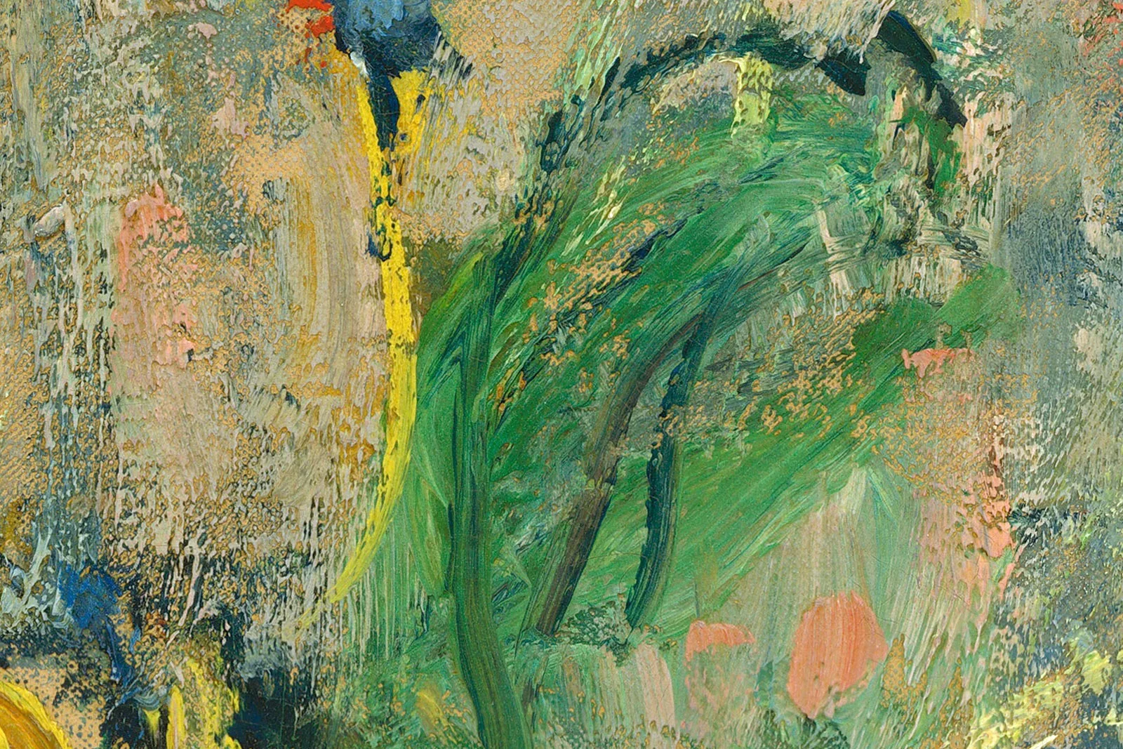 印象派莫奈油画静物花卉《菊芋花》超高清大图局部 (5)