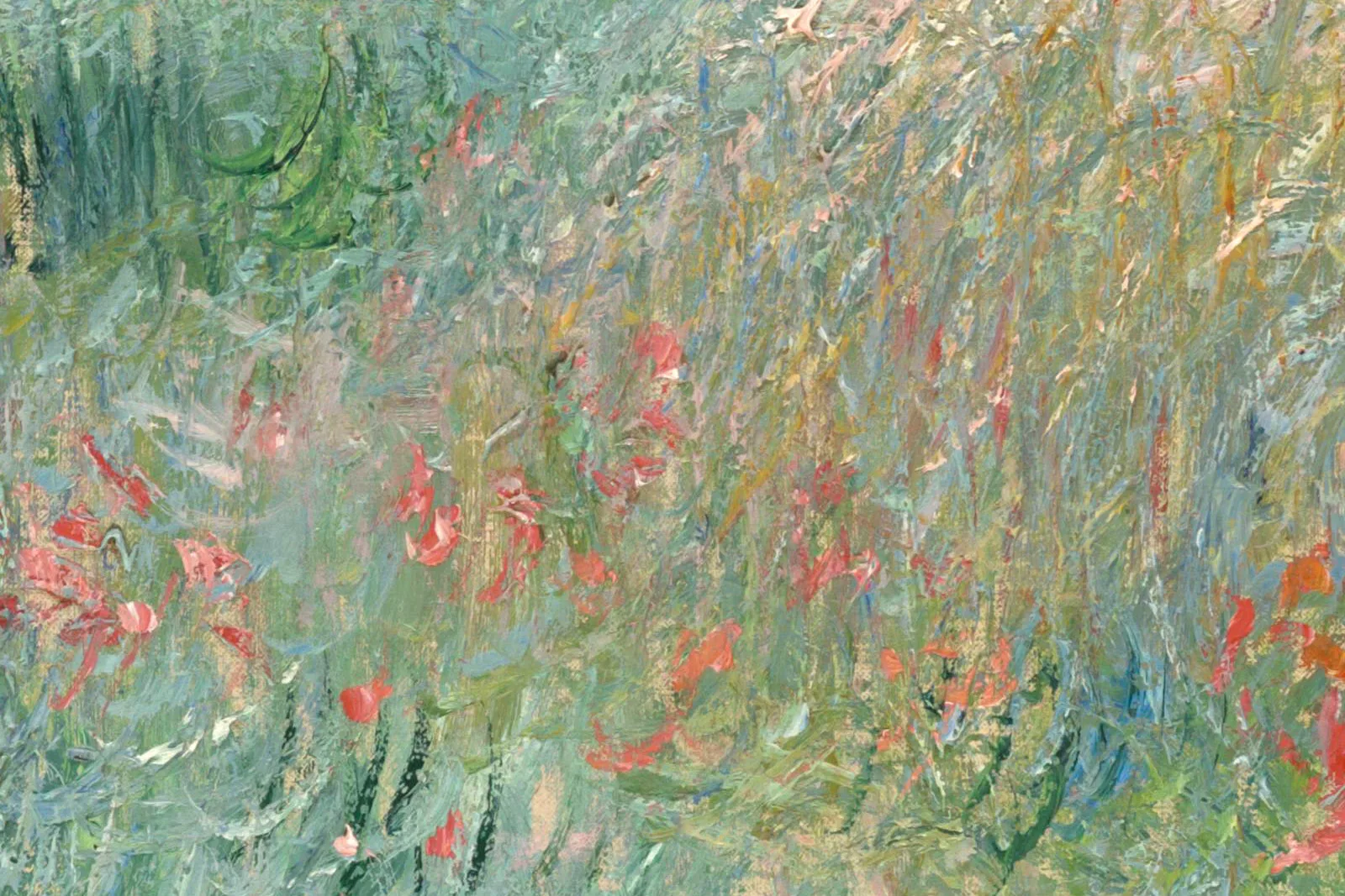 印象派莫奈油画风景《维特伊圣马丁岛小径》局部 (4)