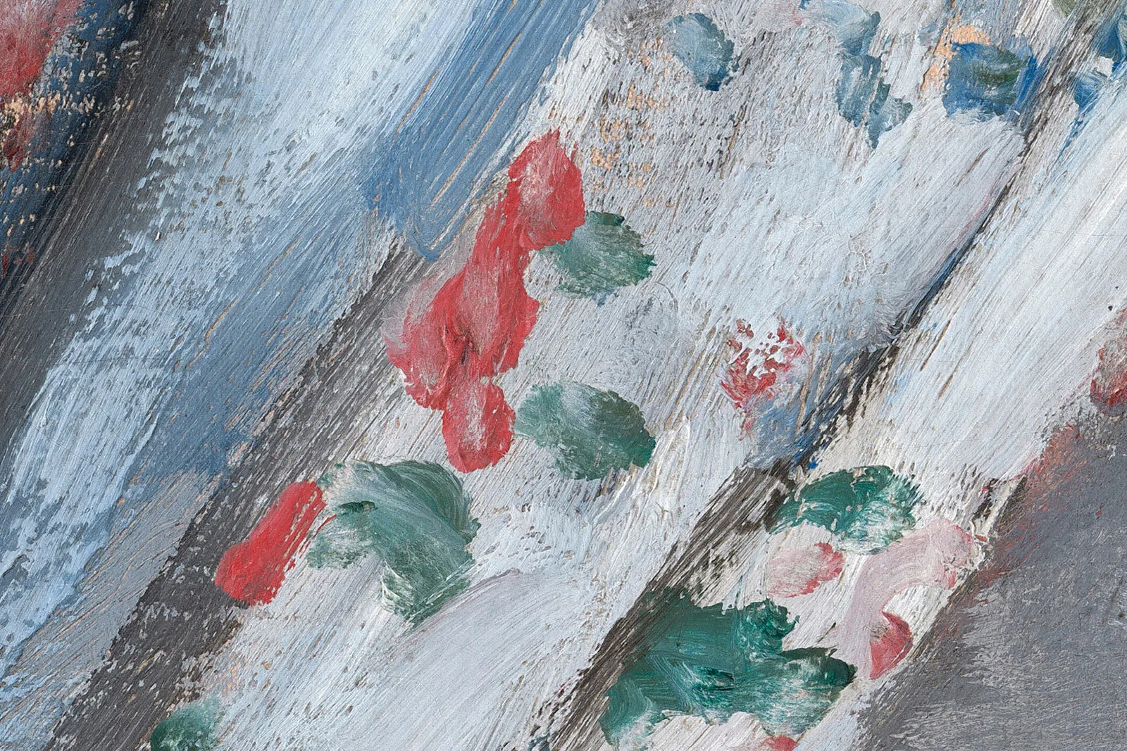 莫奈油画《摇篮——卡米尔与艺术家的儿子让》高清大图局部 (4)