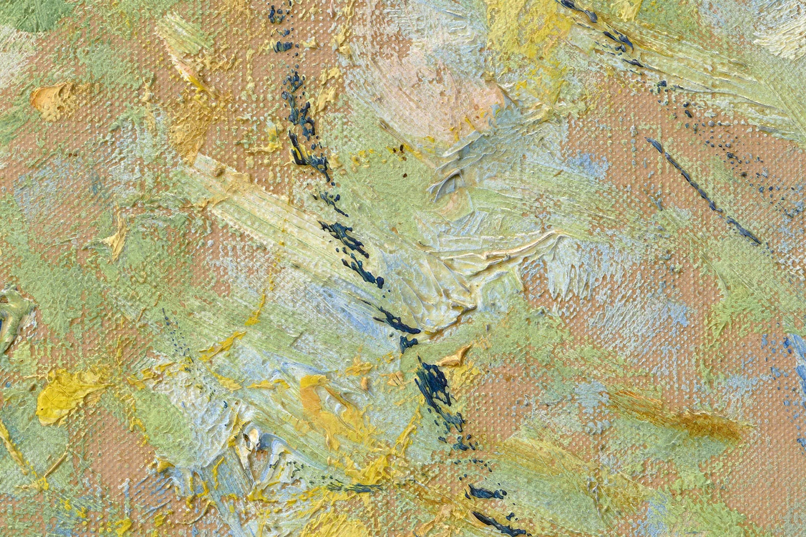 印象派莫奈油画作品《坐在柳树下的女子》超高清大图局部 (8)