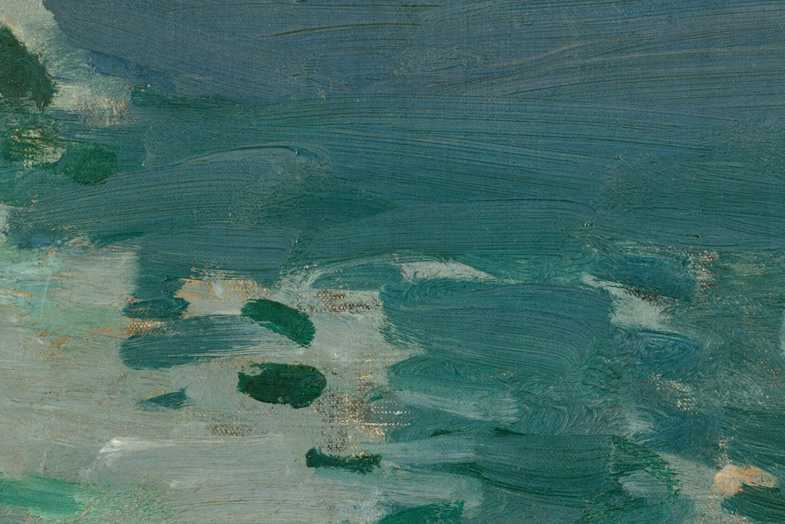 克劳德·莫奈油画《日出海景》局部 (4)