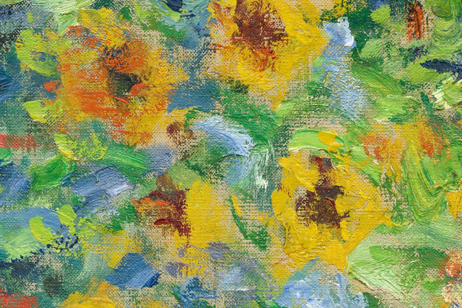 印象派莫奈油画作品《维特伊的艺术家花园》高清大图局部 (11)