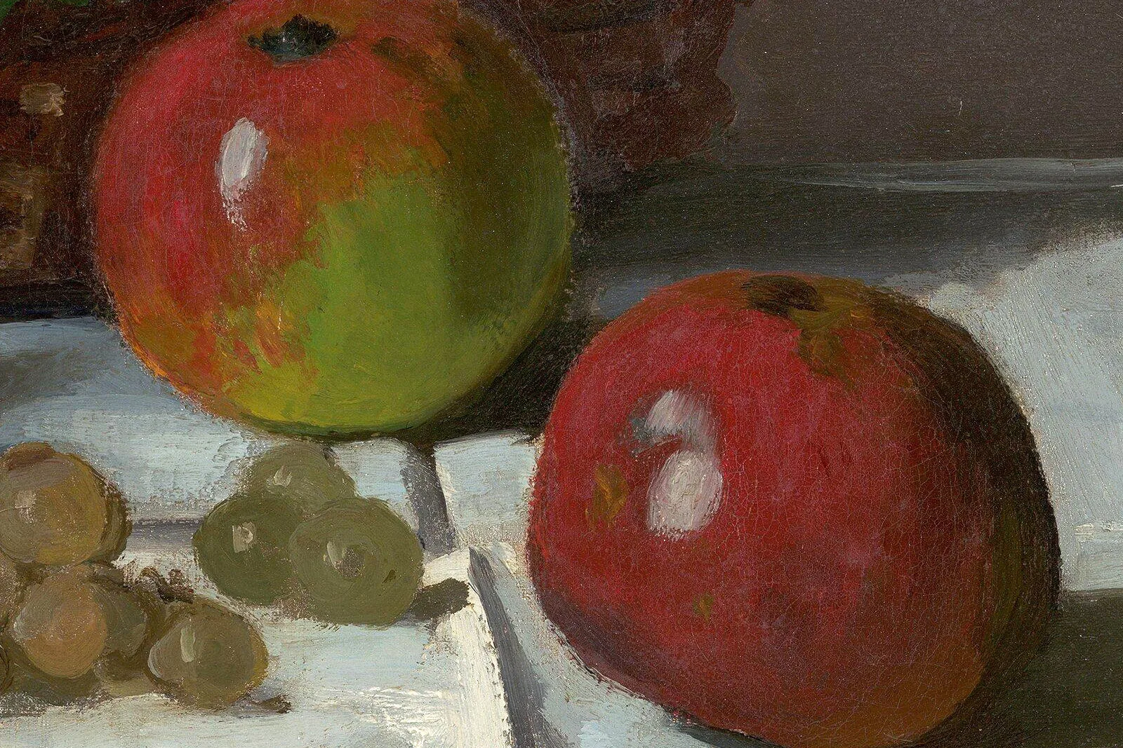 莫奈油画静物局部 (3)