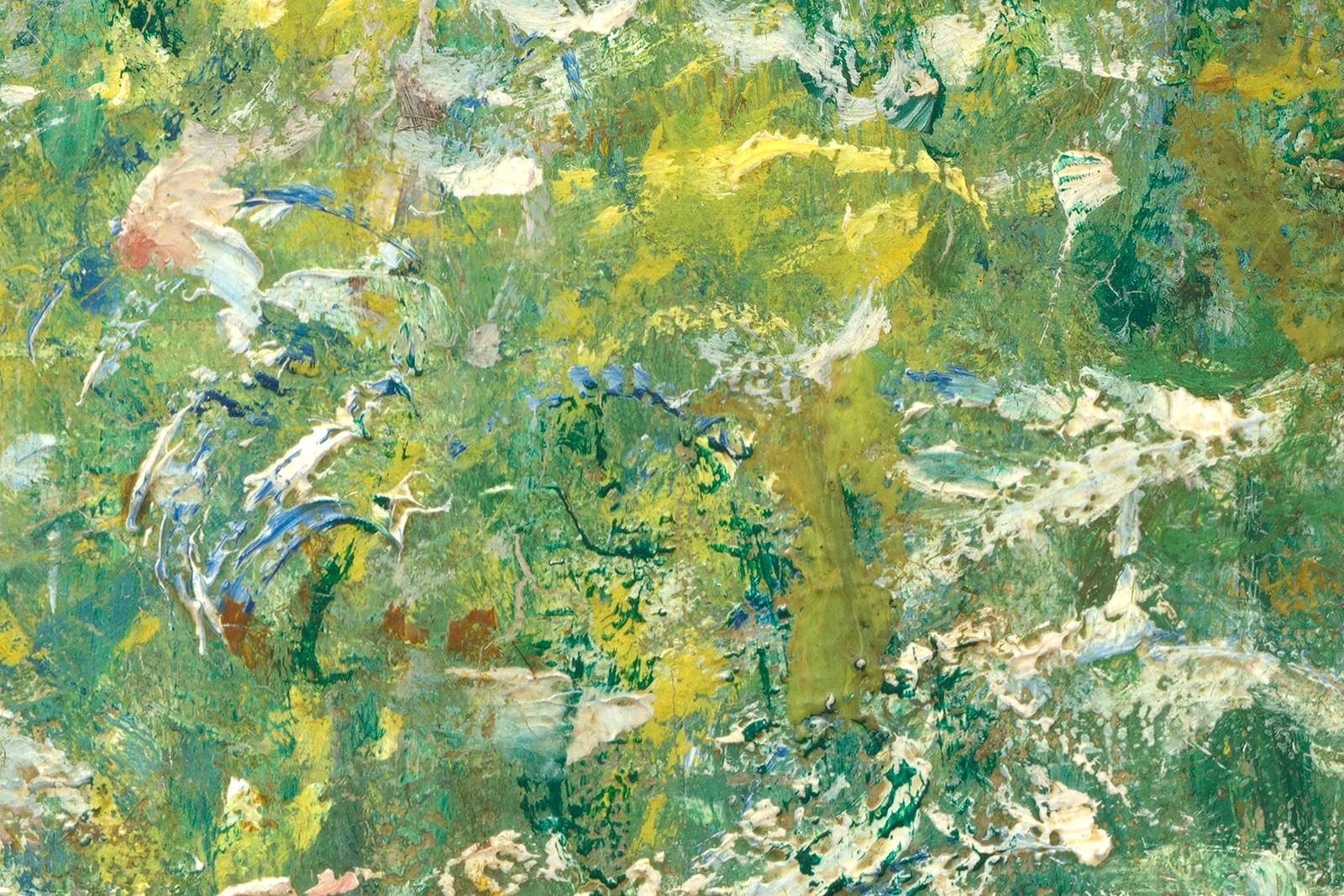 印象派莫奈风景画《塞纳河畔,维特伊》高清大图局部 (2)