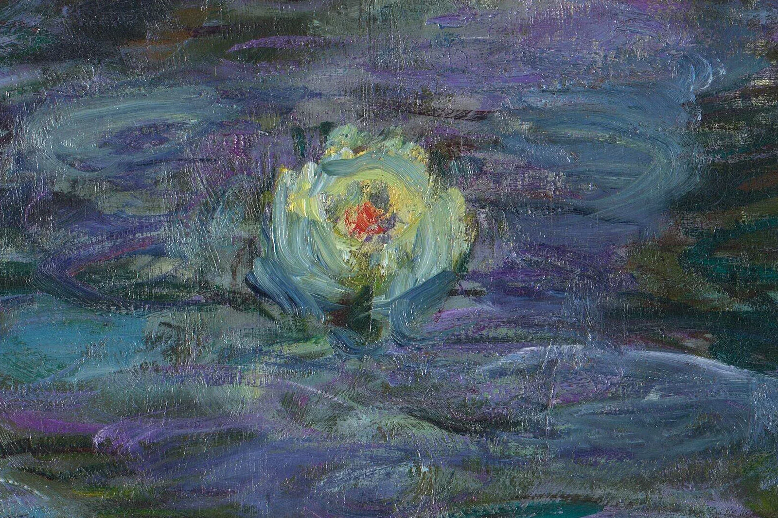 印象派莫奈作品《睡莲》局部 (1)