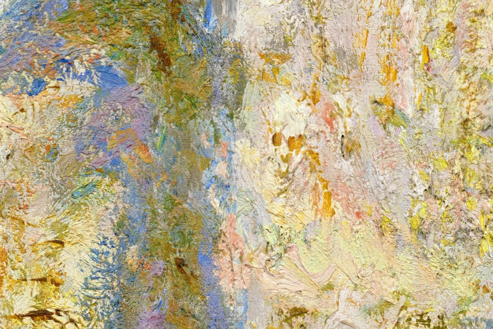 印象派莫奈作品《阳光下的鲁昂大教堂西立面》局部 (4)