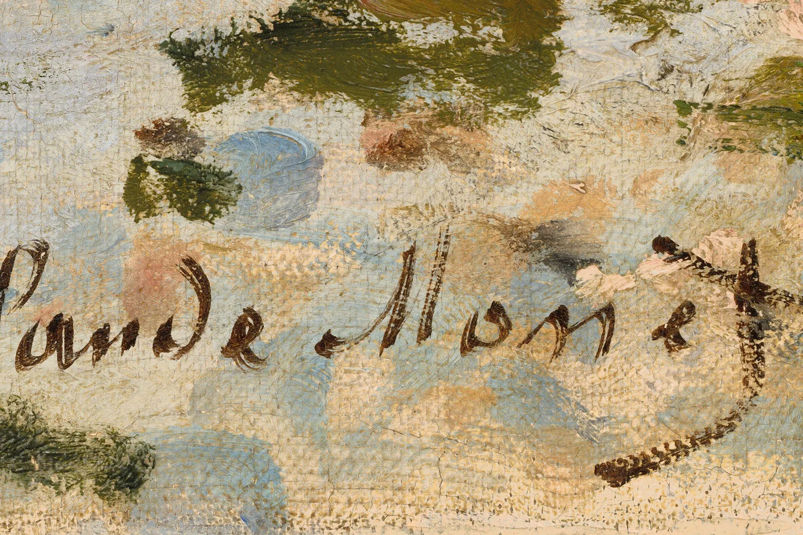 莫奈海景画《圣阿德雷斯》高清大图局部 (6)