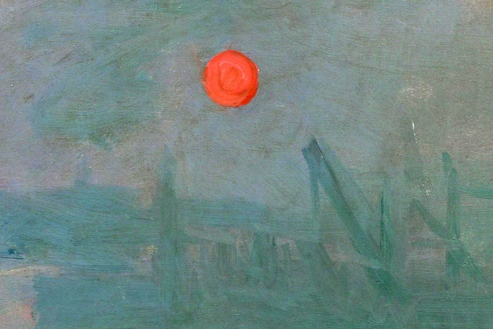 克劳德·莫奈《日出·印象》局部 (1)