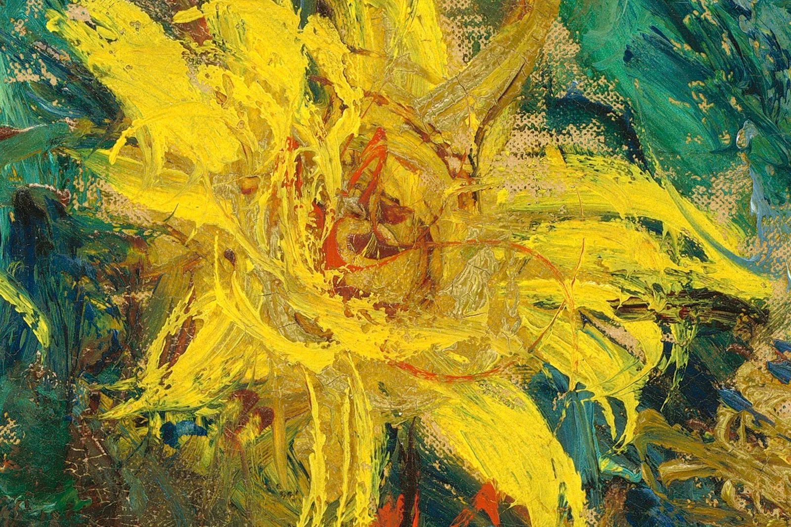 印象派莫奈油画静物花卉《菊芋花》超高清大图局部 (6)