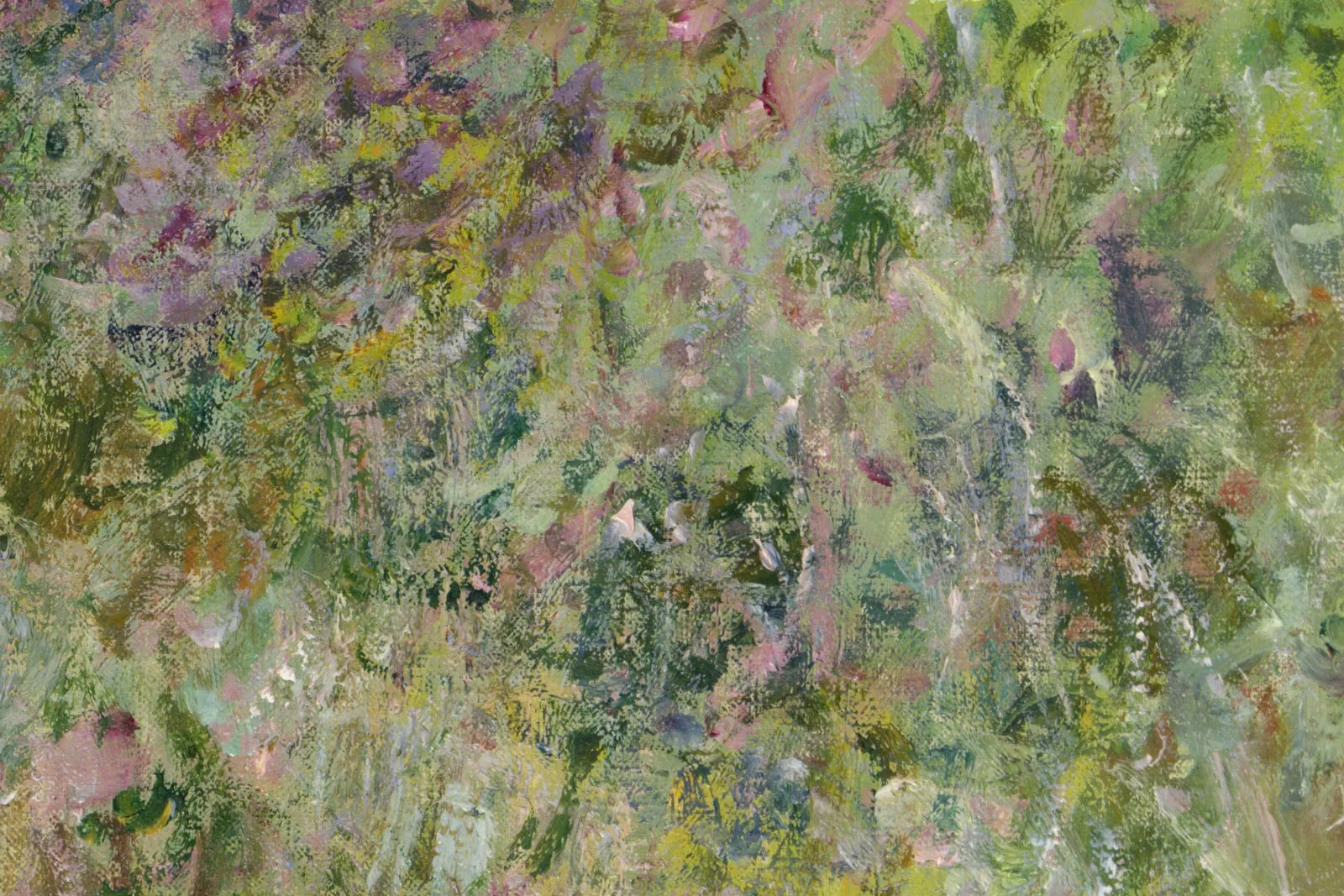 印象派莫奈油画风景《普维尔悬崖漫步》高清局部 (2)