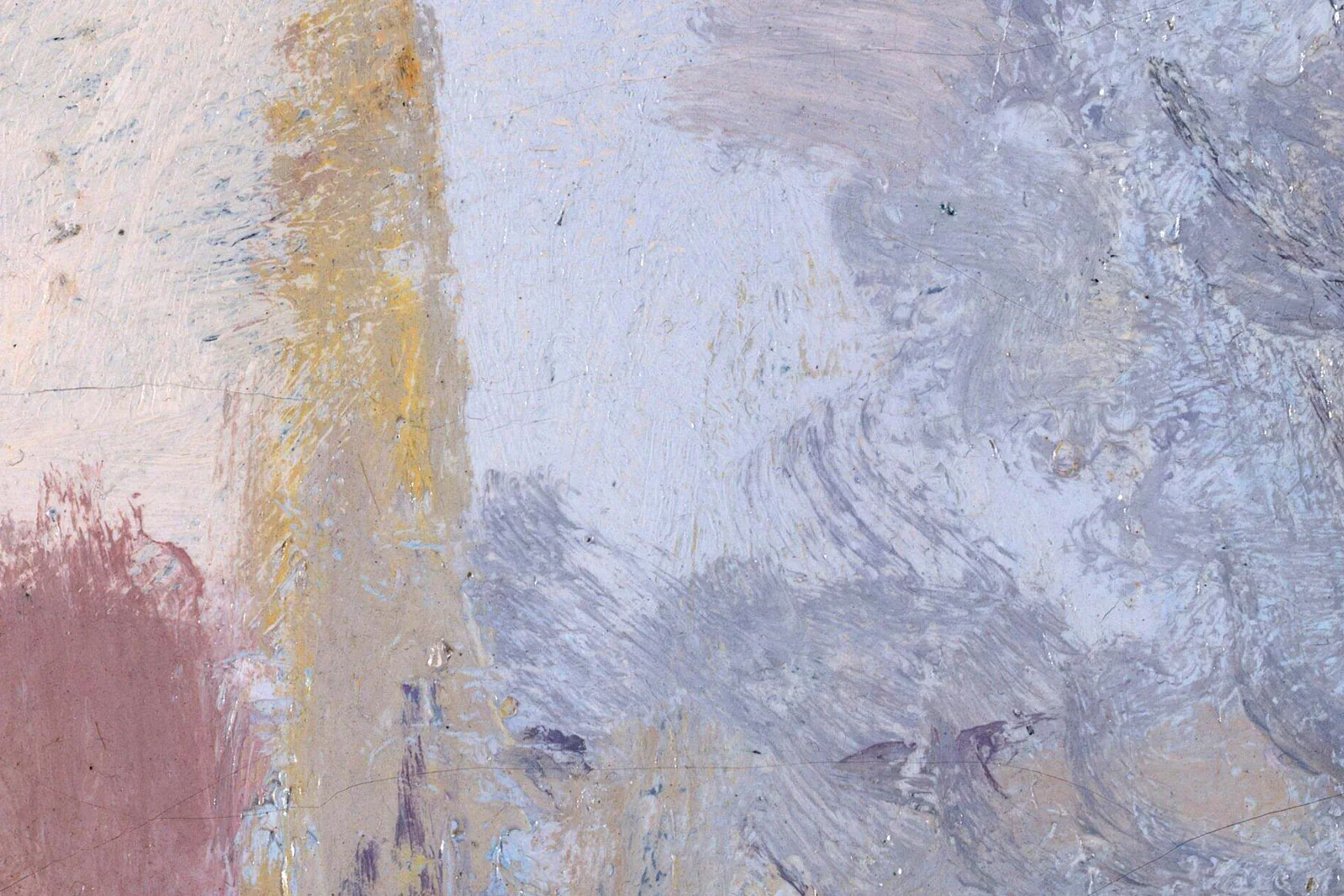 莫奈油画风景《阿让特伊的雪景》超高清大图局部 (6)