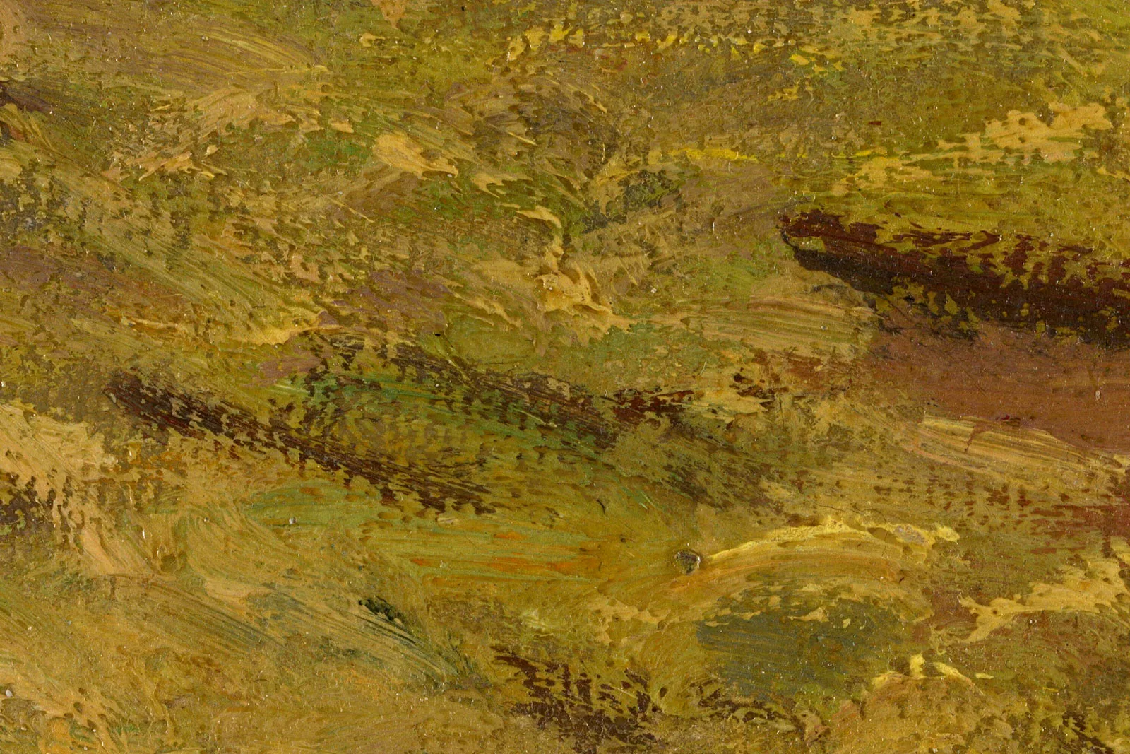 莫奈油画风景《阿让特伊的塞纳河小支流》超高清大图局部 (3)