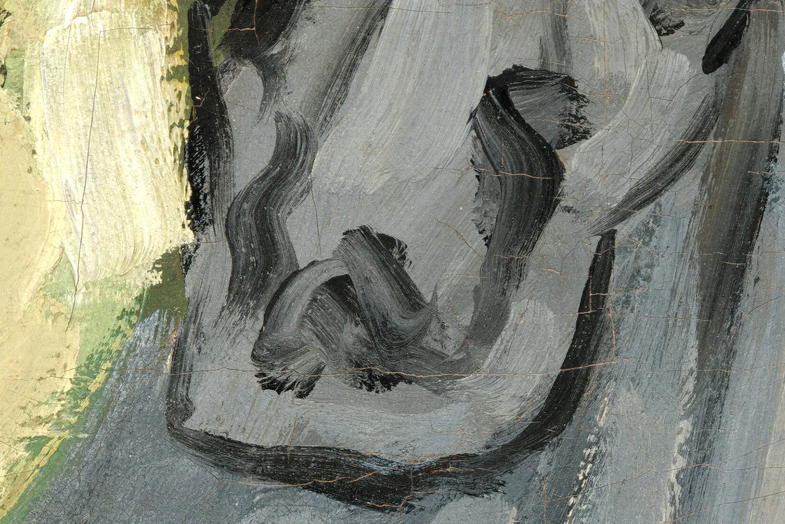 克劳德·莫奈油画人物《巴齐耶与卡米尔》高清大图局部 (4)