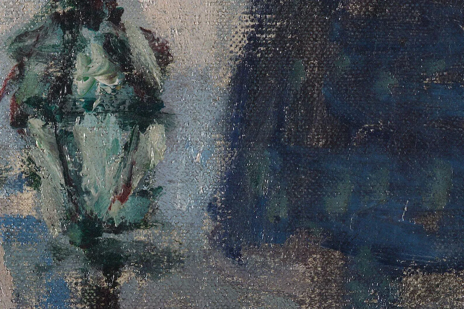 莫奈作品《圣拉扎尔火车站》高清大图局部 (5)