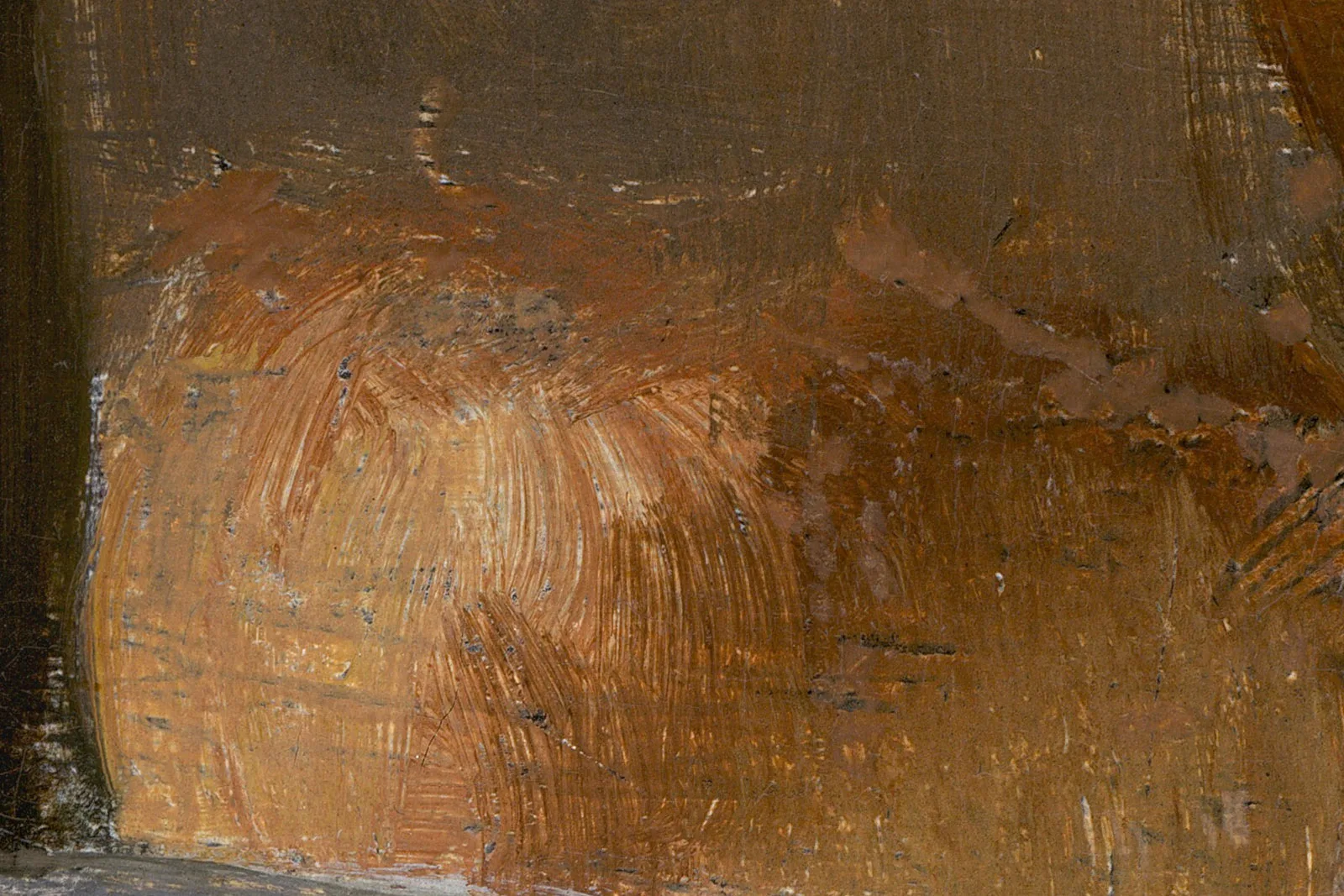 莫奈油画静物作品《瓶子、玻璃瓶、面包和葡萄酒》超高清大图局部 (9)