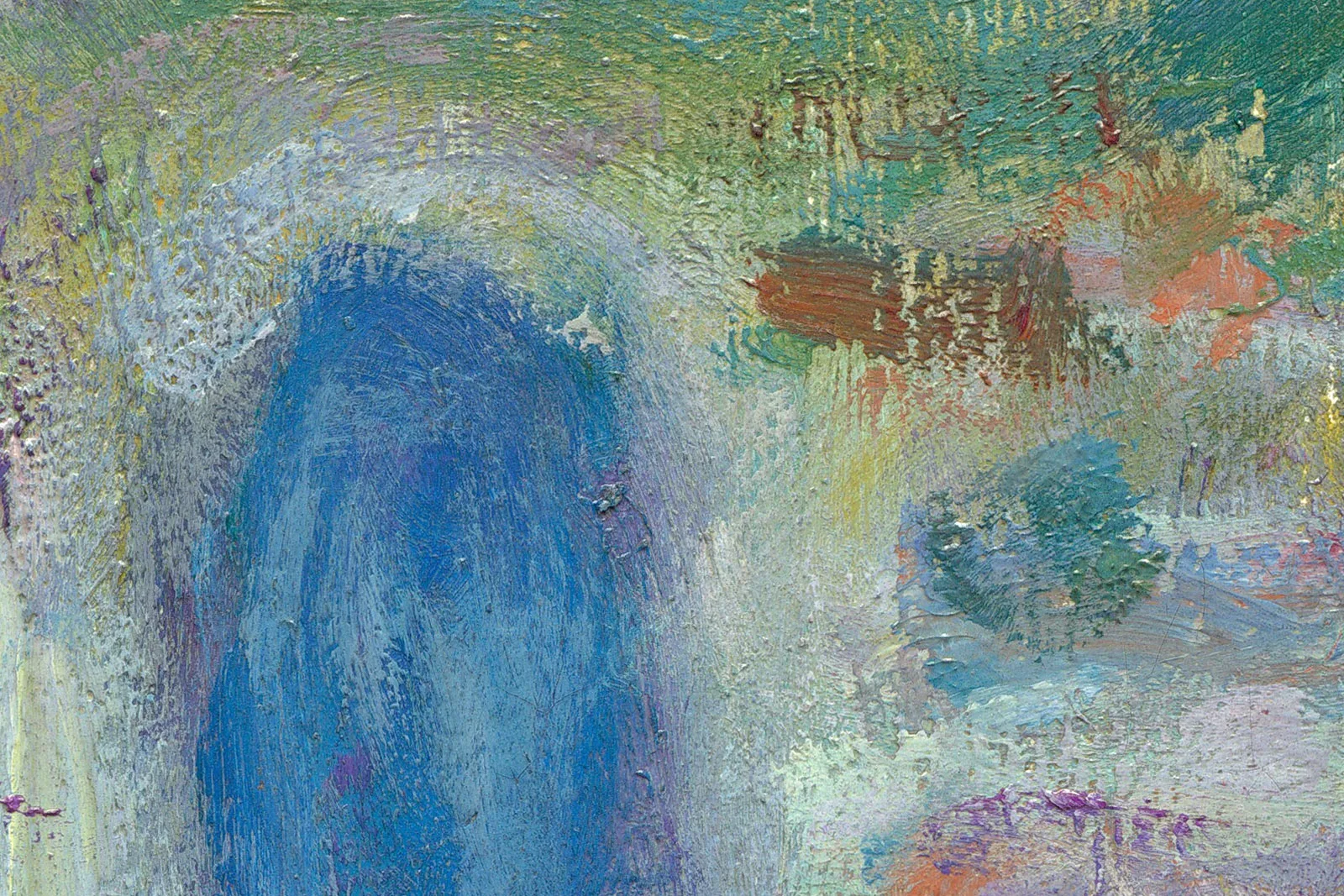 印象派莫奈油画作品《威尼斯穆拉宫》超高清大图局部 (5)