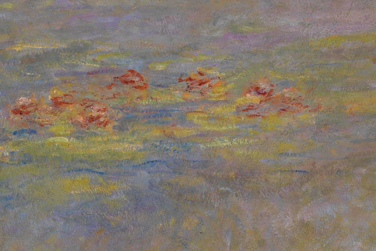 印象派莫奈《睡莲》局部 (2)