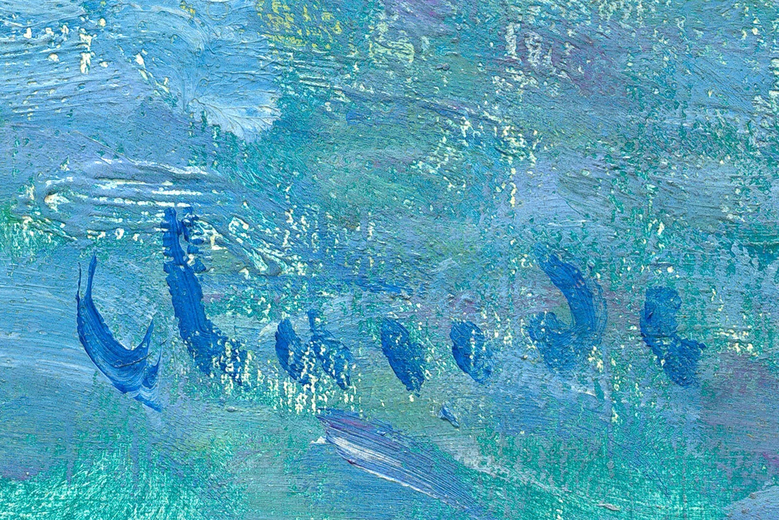 印象派莫奈油画作品《威尼斯穆拉宫》超高清大图局部 (9)