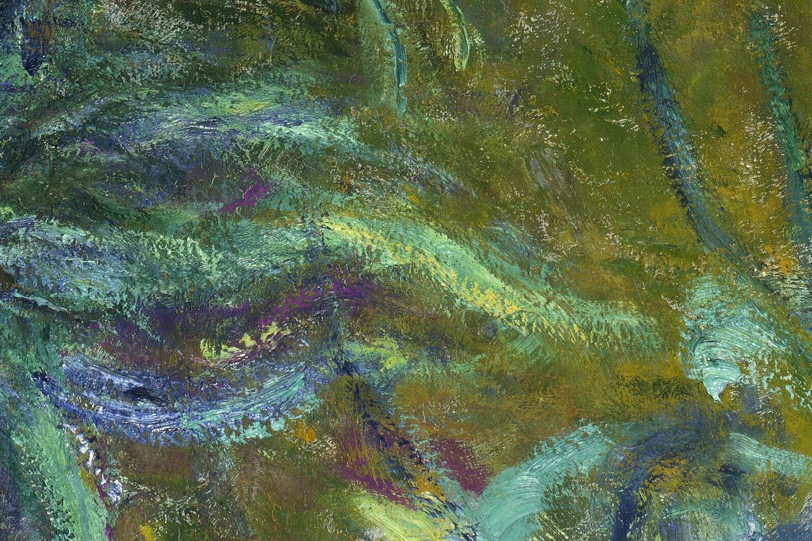 印象派莫奈作品《鸢尾花》局部 (3)