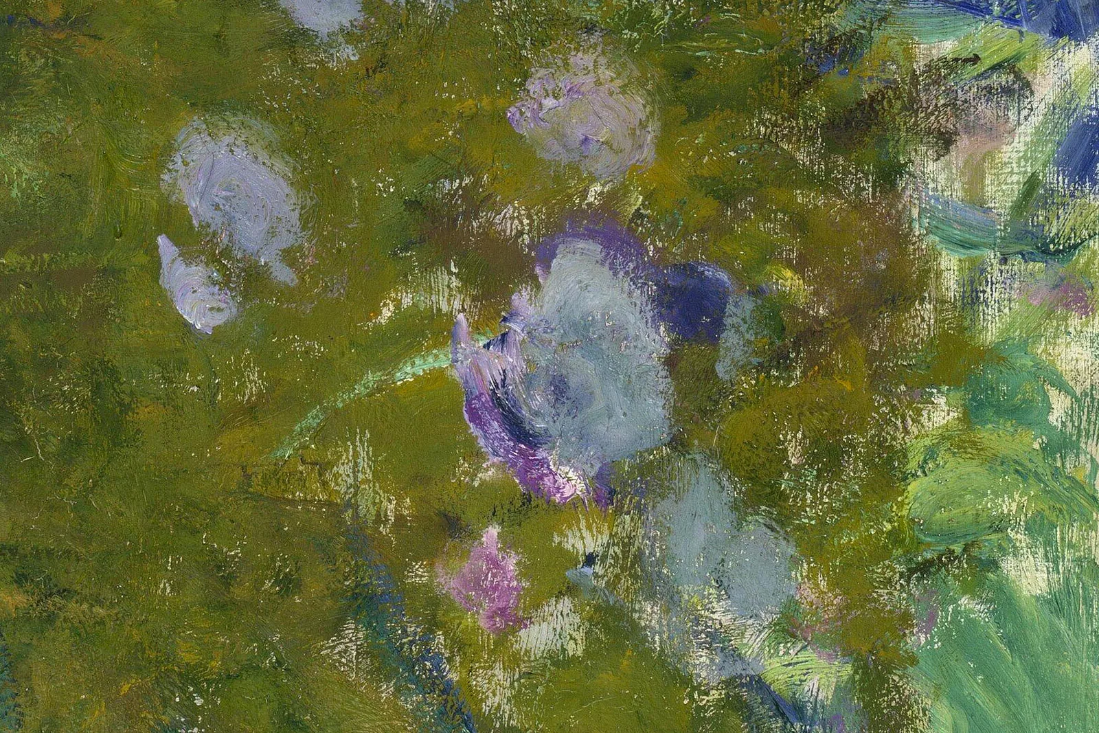 印象派莫奈作品《鸢尾花》局部 (4)