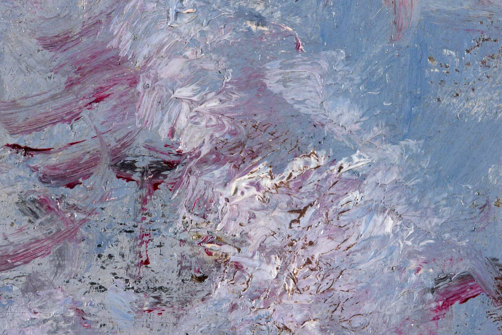 莫奈油画风景《阿让特伊的雪景》超高清大图局部 (9)