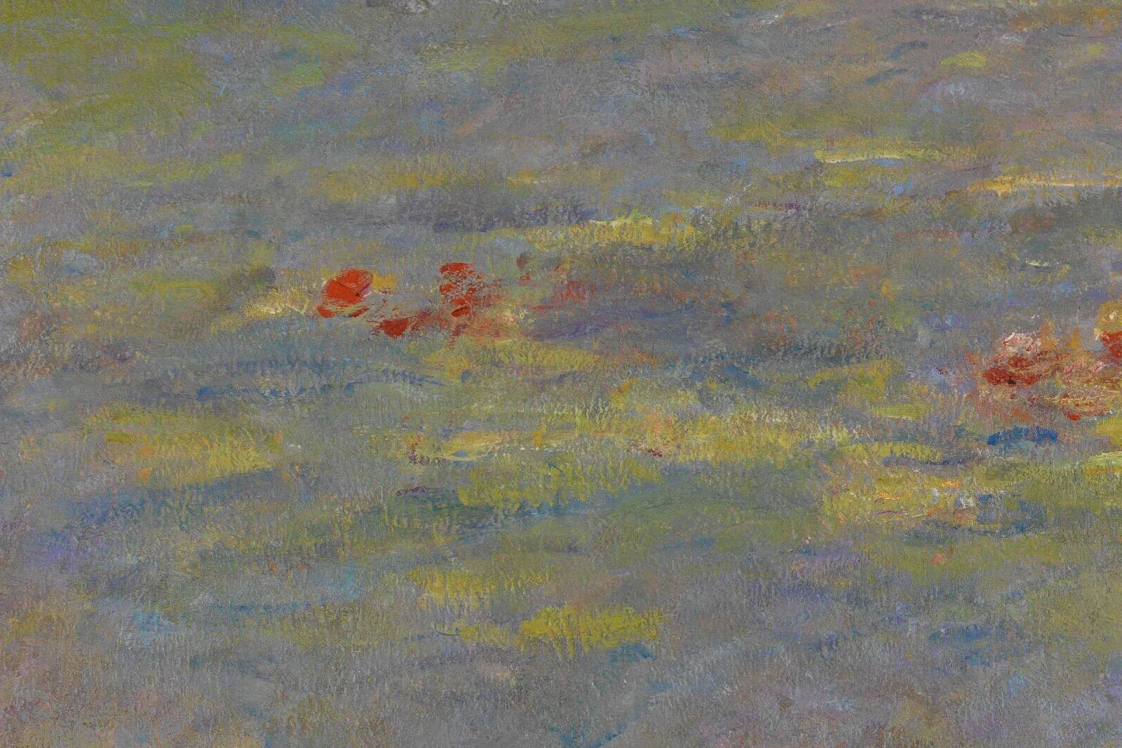 印象派莫奈《睡莲》局部 (1)