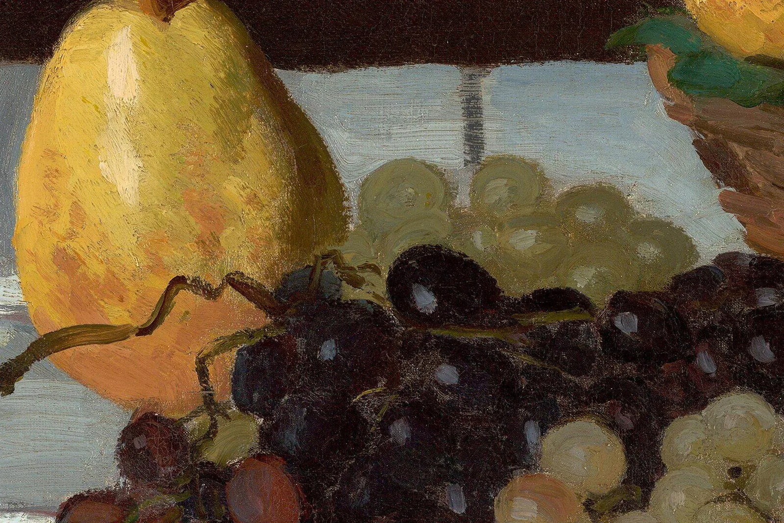 莫奈油画静物局部 (2)