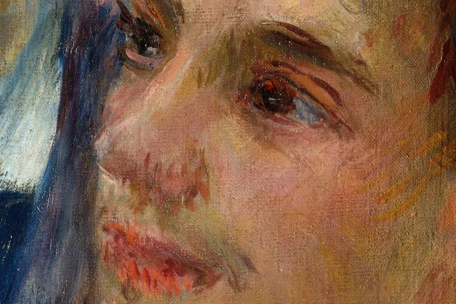 雷诺阿《红磨坊的舞会》超高清大图局部细节 (9)