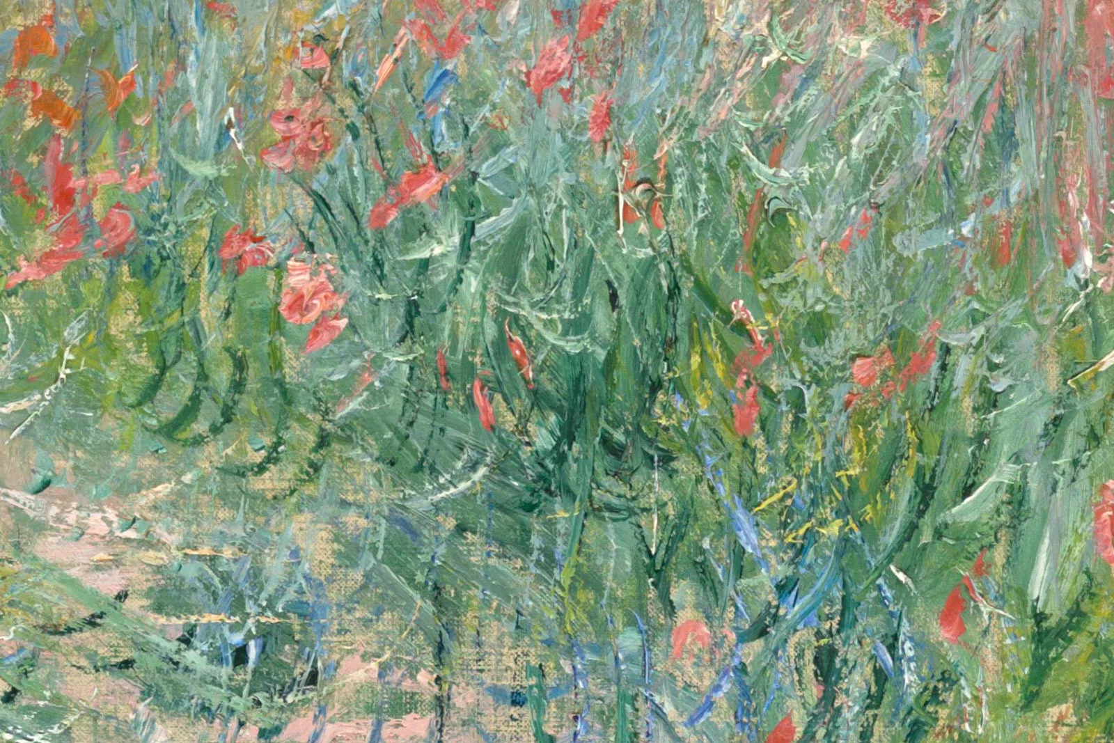 印象派莫奈油画风景《维特伊圣马丁岛小径》局部 (5)