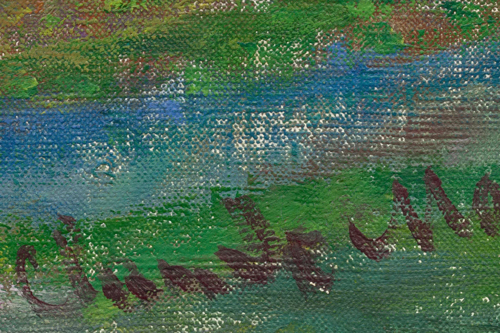 印象派莫奈作品《日本桥》高清大图局部 (5)