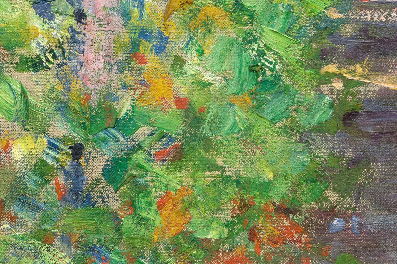 印象派莫奈油画作品《维特伊的艺术家花园》高清大图局部 (12)