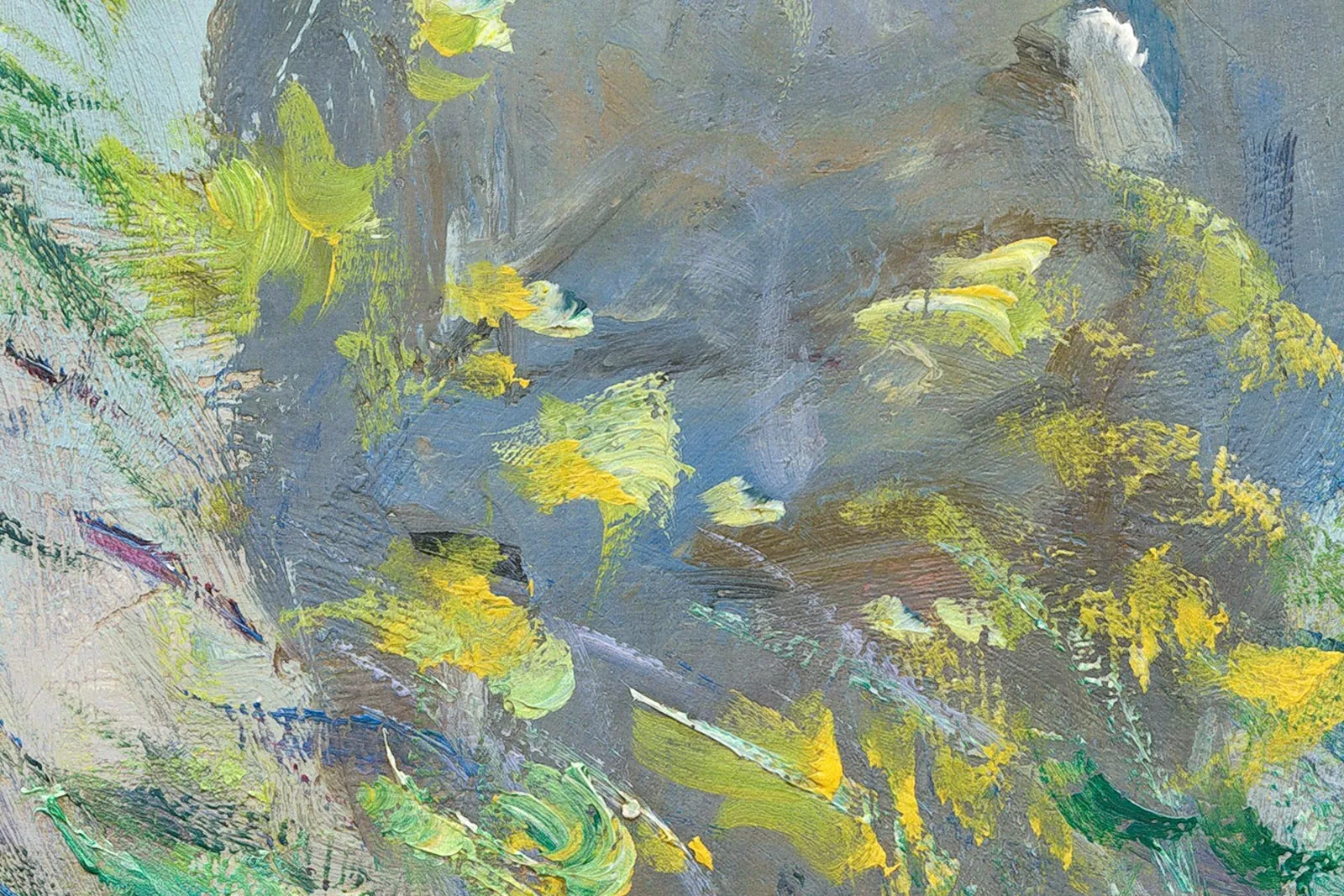 莫奈油画《撑阳伞的女人 - 莫奈夫人和她的儿子》超高清大图局部 (12)