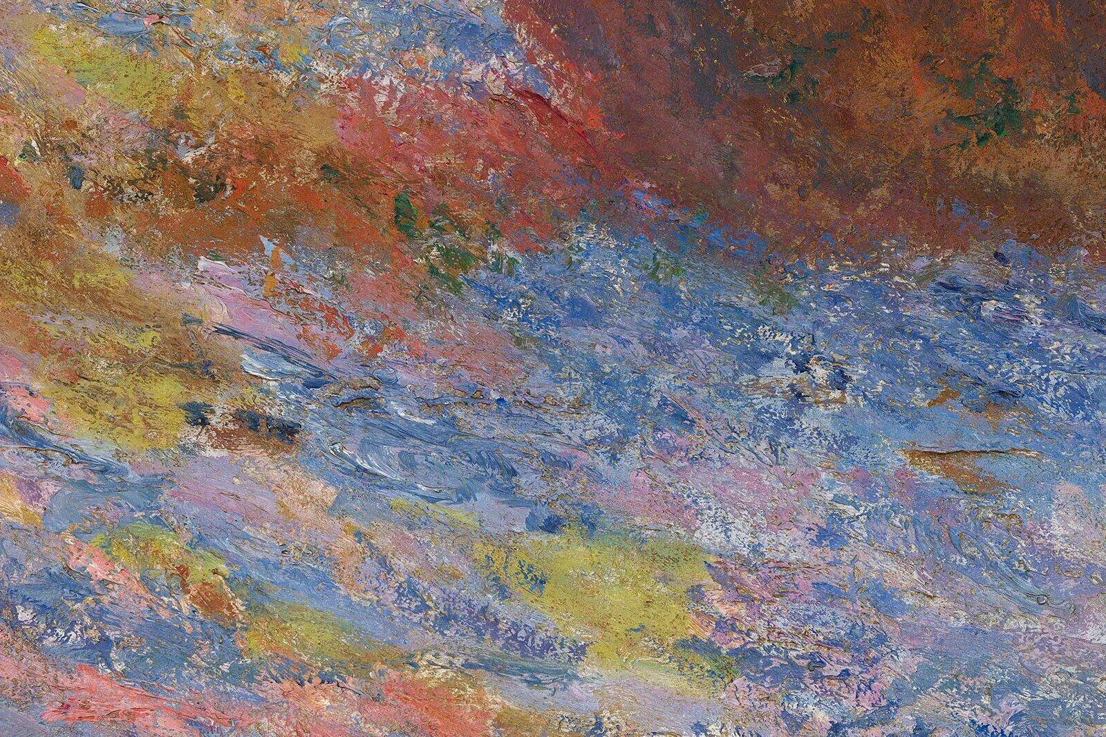 印象派莫奈作品《干草堆(冬季日落)》局部 (5)