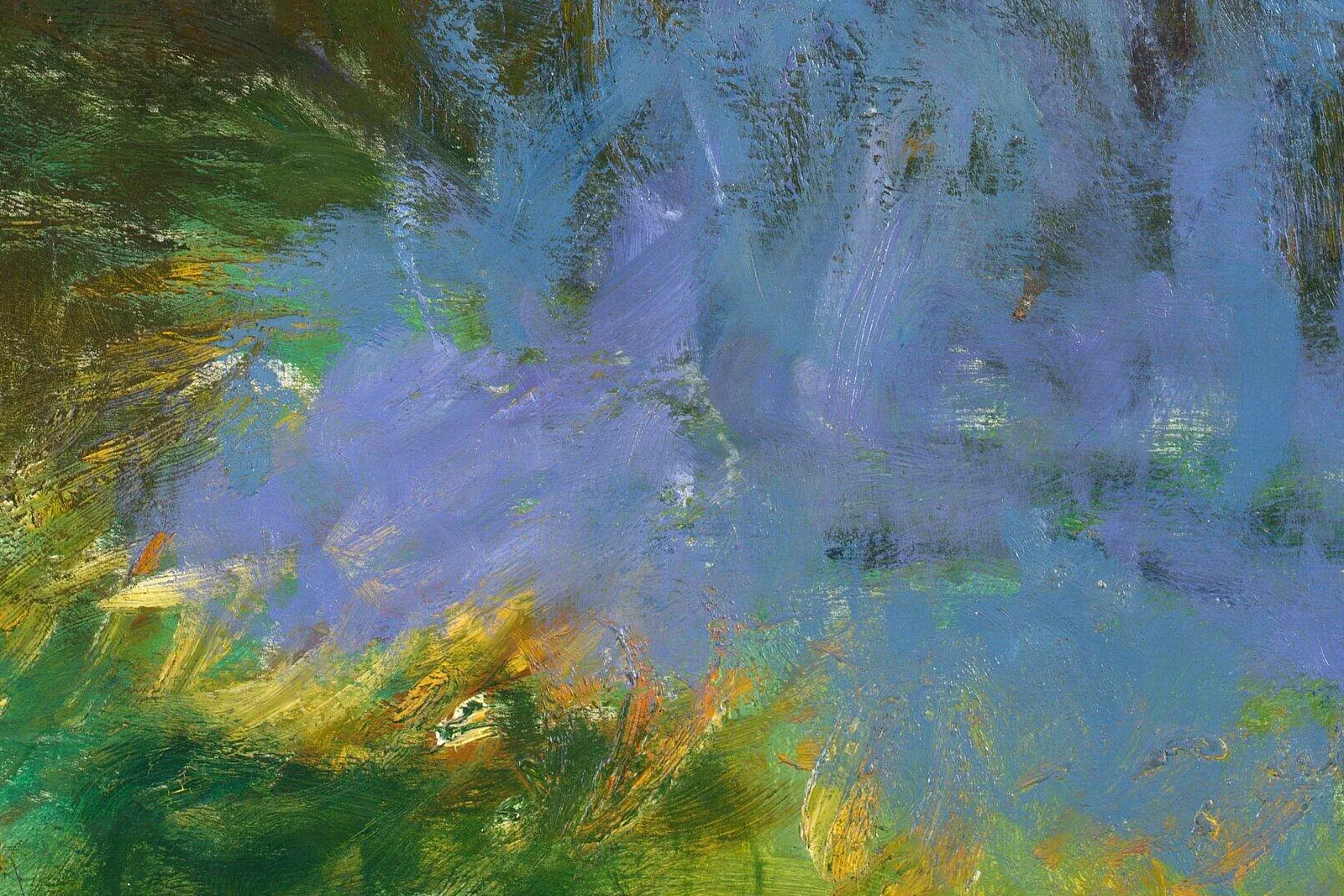 印象派莫奈作品《睡莲》局部 (4)