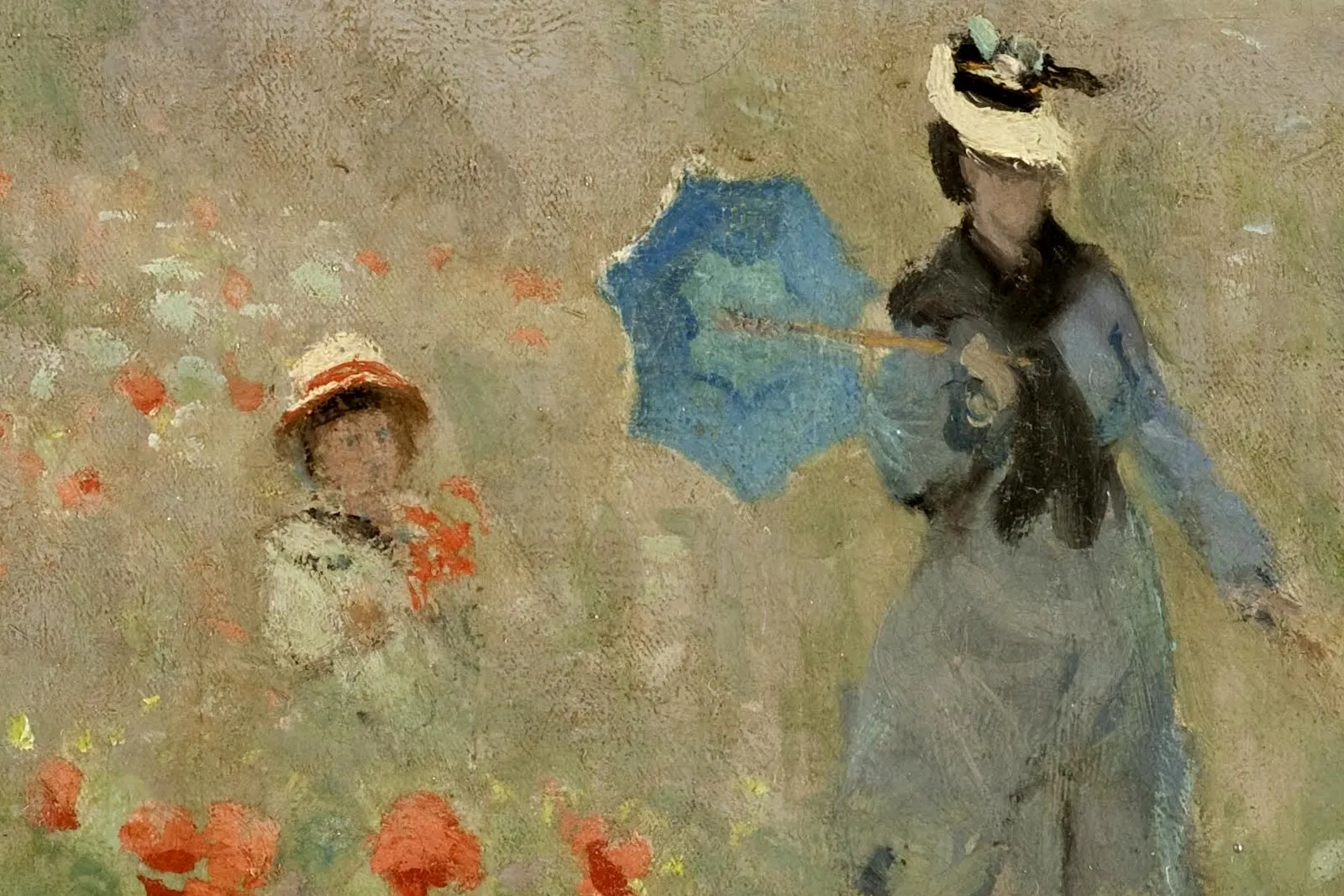 克劳德·莫奈《阿让特伊附近的野罂粟花花海》局部 (1)