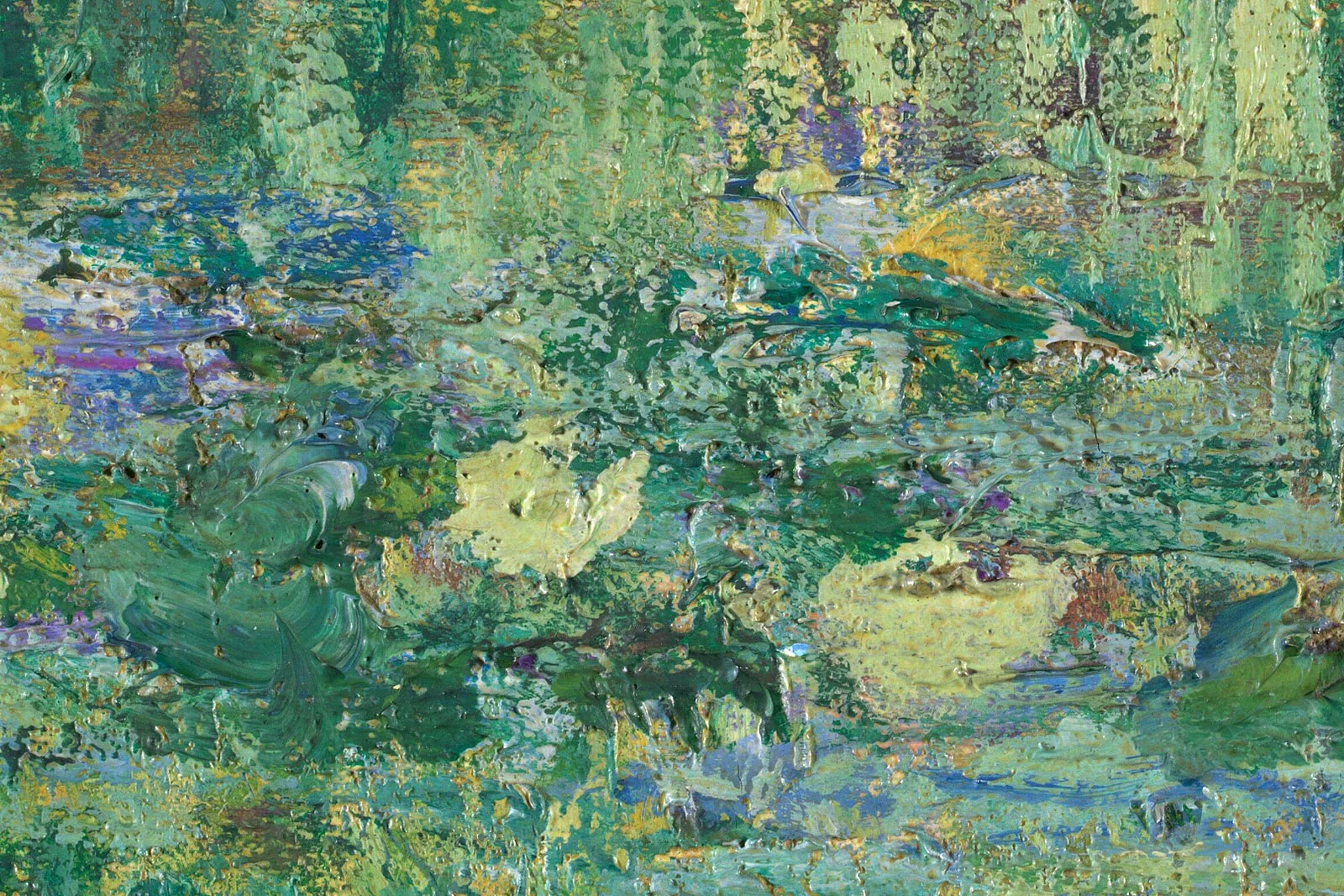 印象派莫奈作品《睡莲池》超高清大图局部 (2)