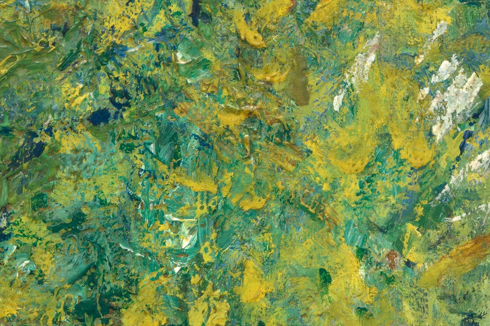 印象派莫奈风景画《塞纳河畔,维特伊》高清大图局部 (4)