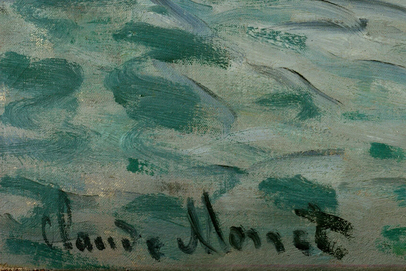 克劳德·莫奈油画《日出海景》局部 (5)