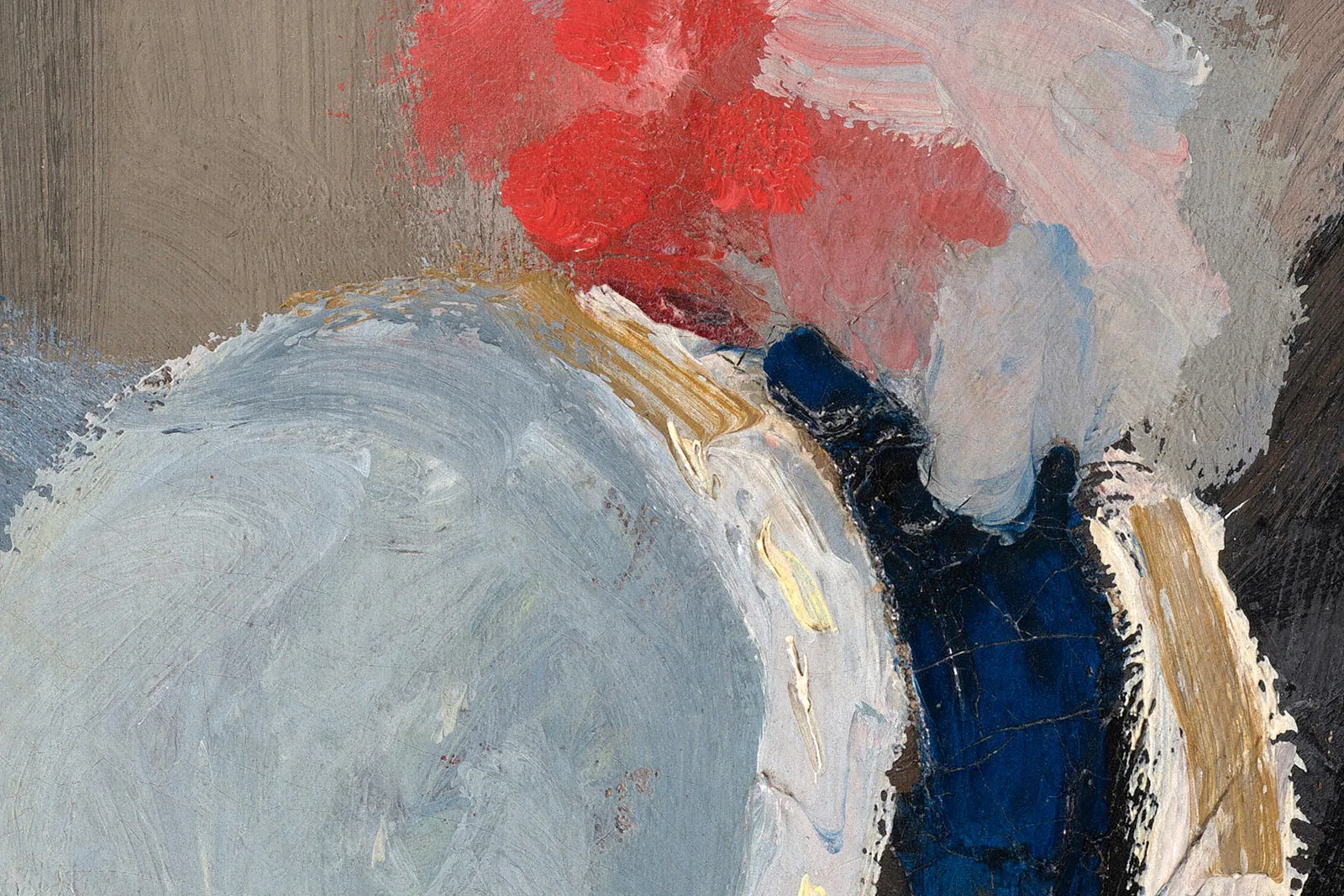 莫奈油画《摇篮——卡米尔与艺术家的儿子让》高清大图局部 (2)