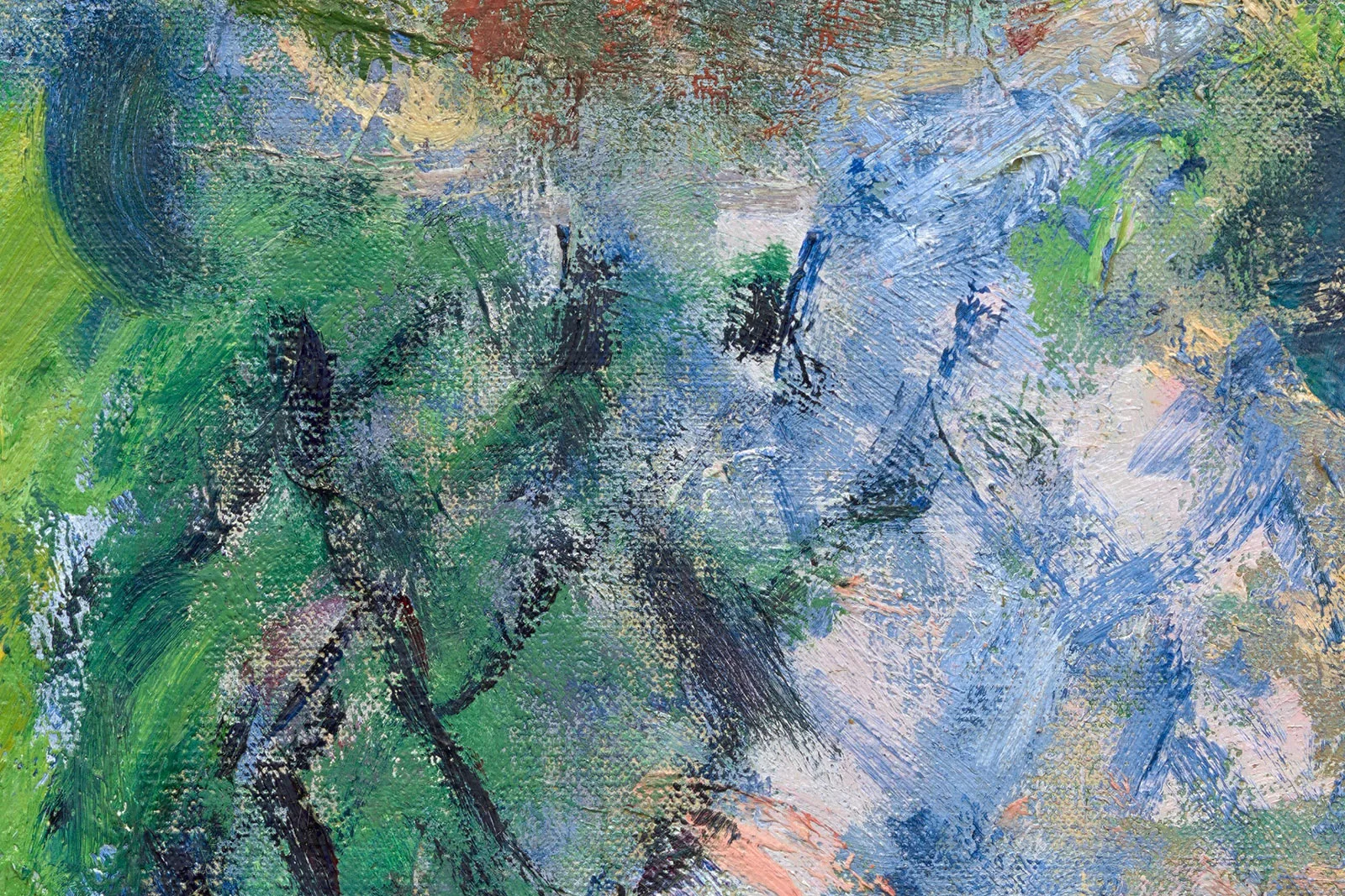 印象派莫奈油画作品《维特伊的艺术家花园》高清大图局部 (14)