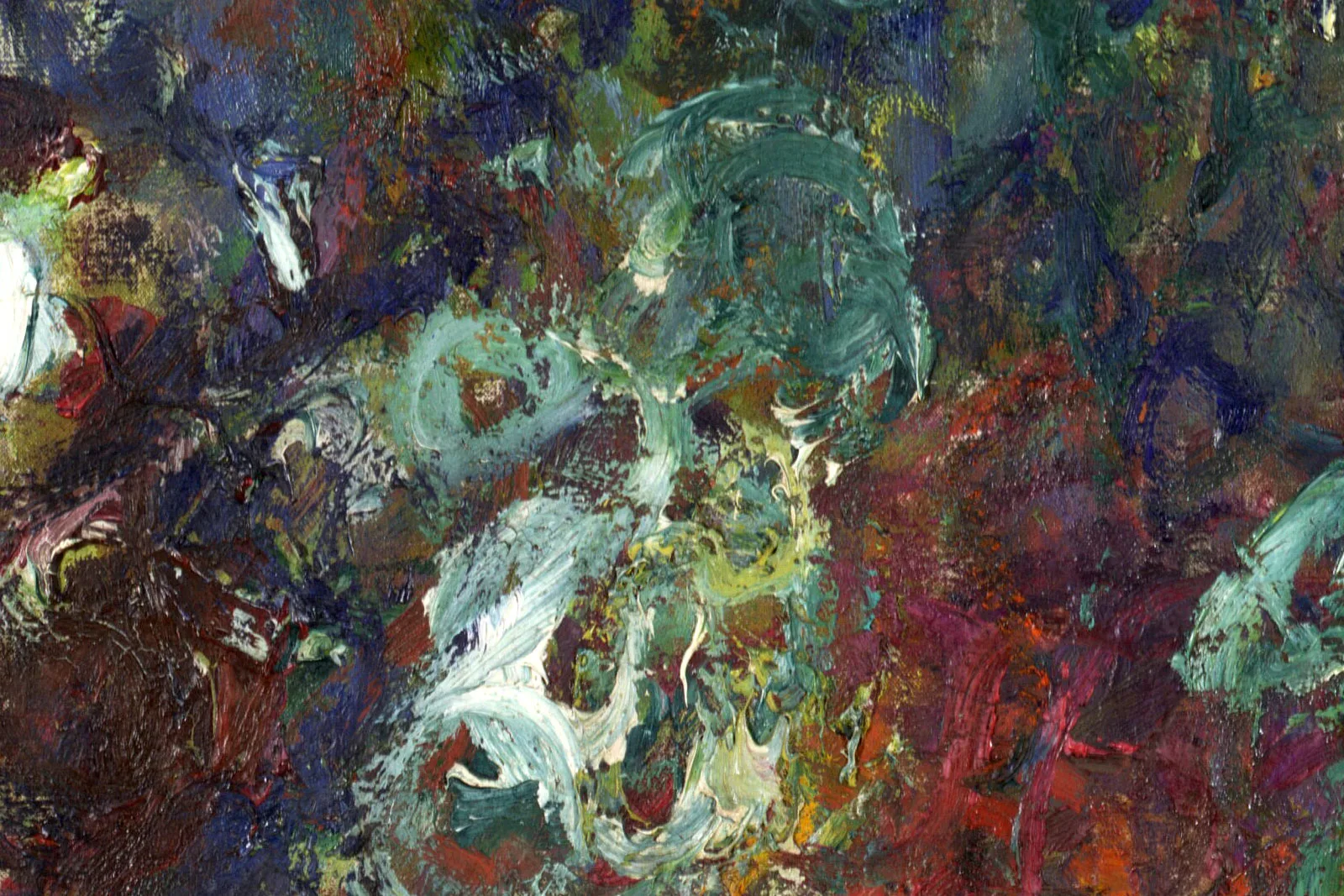 印象派莫奈油画《垂柳》局部 (8)