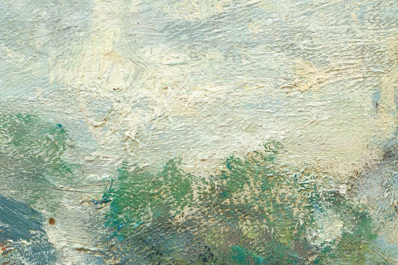 莫奈油画作品《阿让特伊的艺术家花园》高清大图局部 (9)