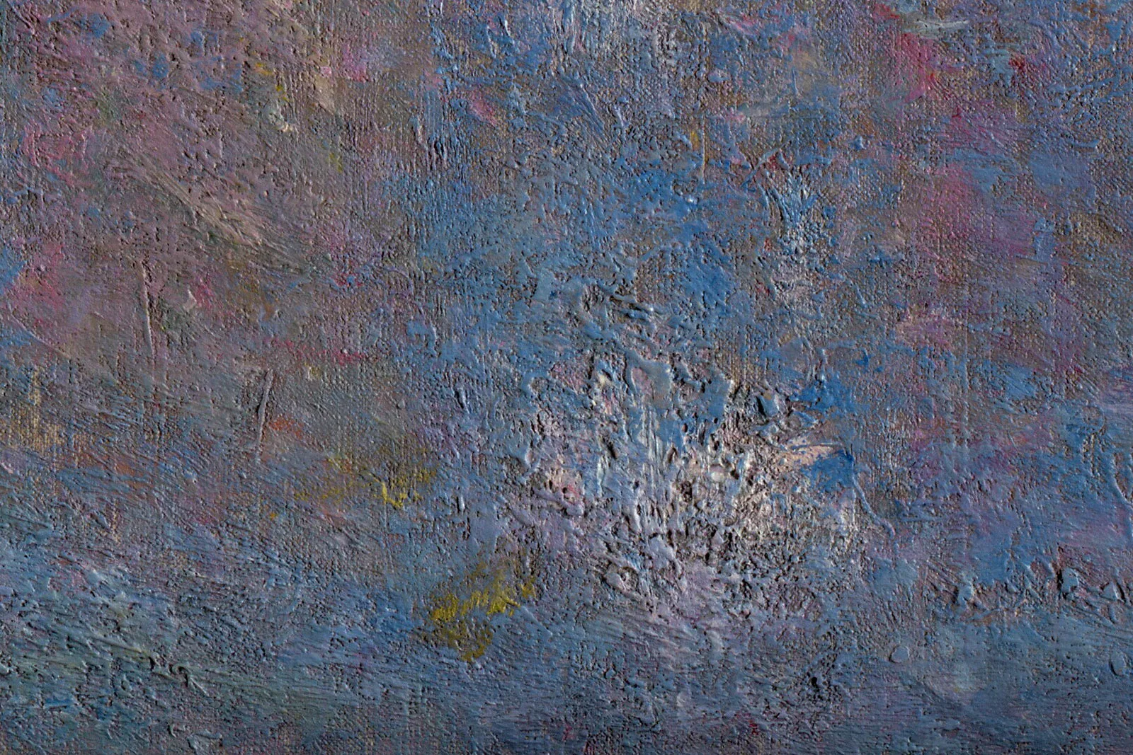 克劳德·莫奈油画《晨光中的鲁昂大教堂门廊》局部 (6)